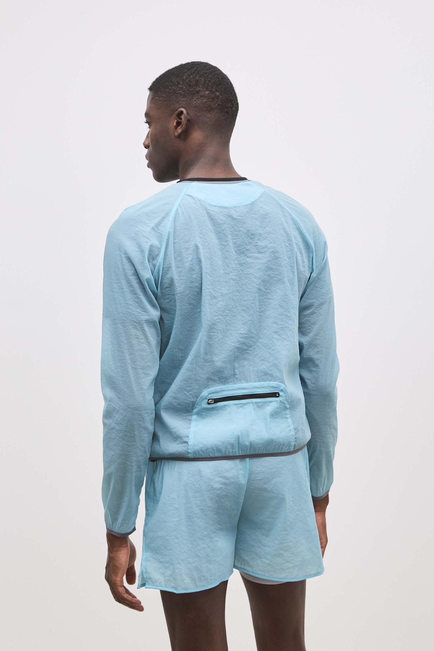 Literary Sport | Leo Mens Lightweight Running Jacket - Mist Light Blue