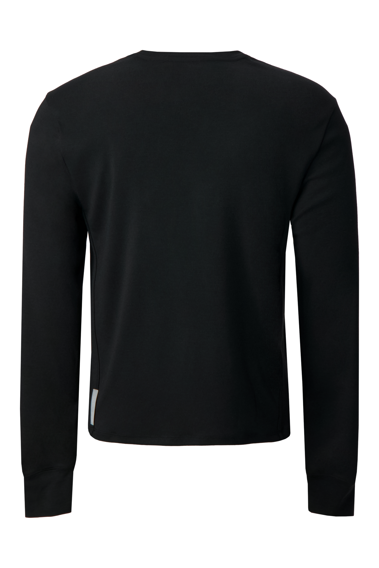 Literary Sport - Whit Mens Long Sleeve COOLMAX® Running T-Shirt - Black - Back