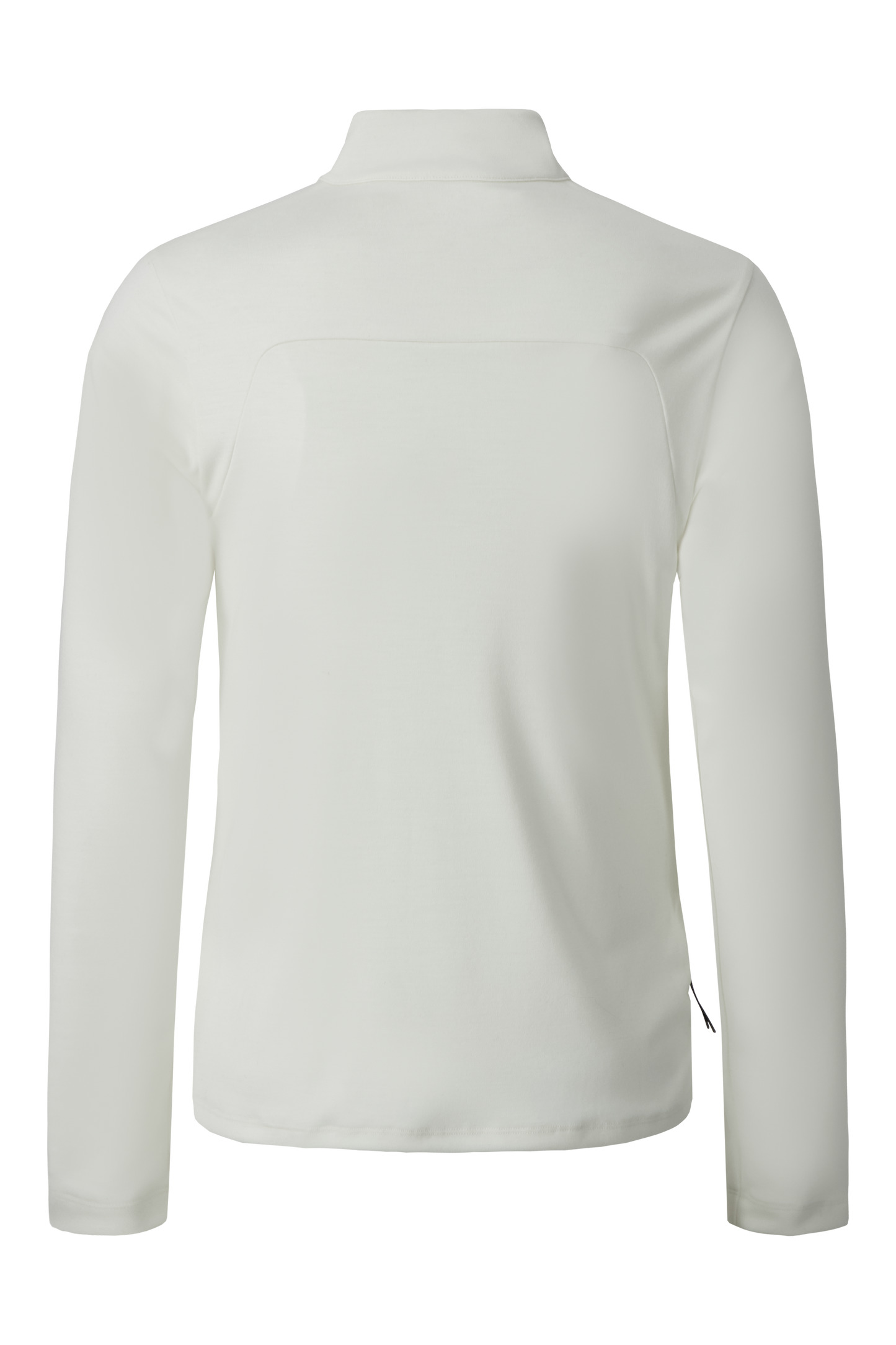 Literary Sport - Jorie Womens Long Sleeve Quarter Zip Running T-Shirt - Bone Off-White