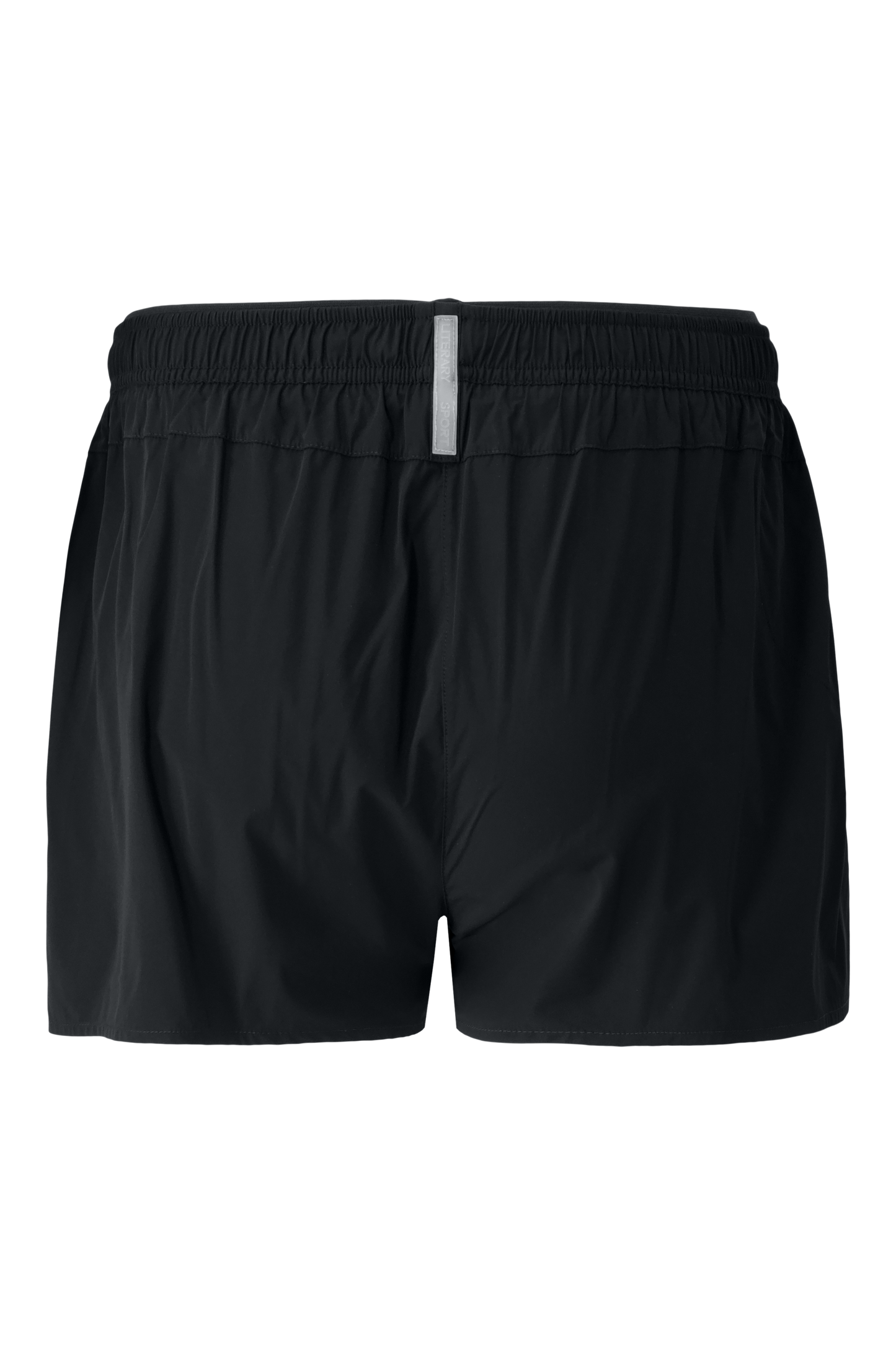 Literary Sport - Li Womens Running Short with Brief - Black - Back