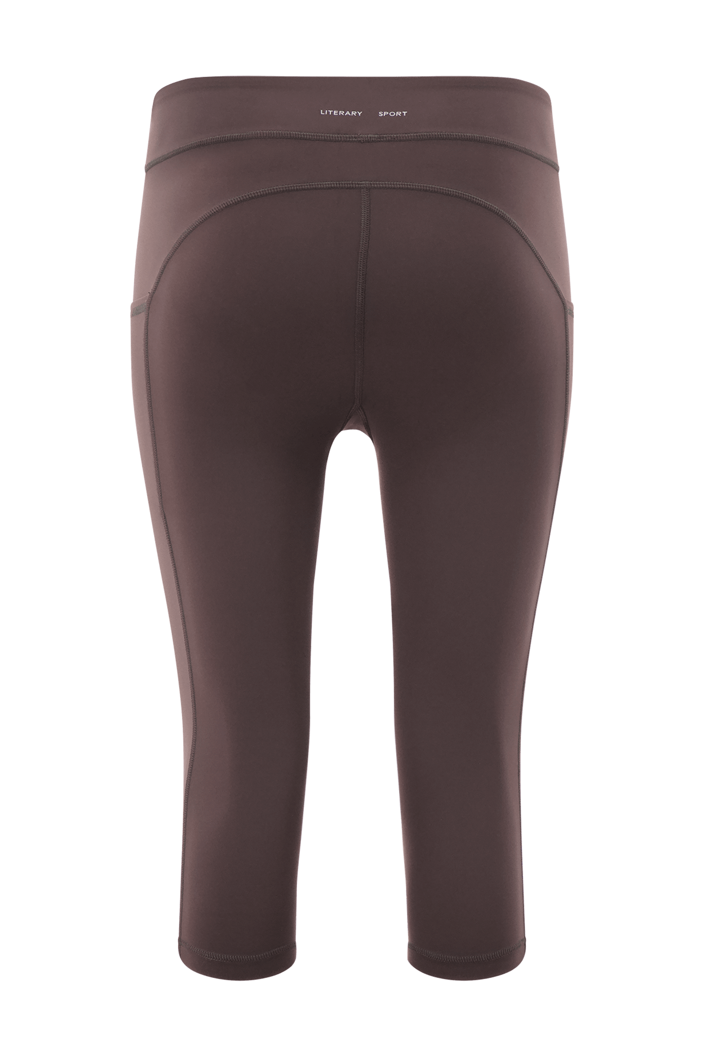 Literary Sport | Lena Womens Capri Length Running Tight - Ash Dark Brown