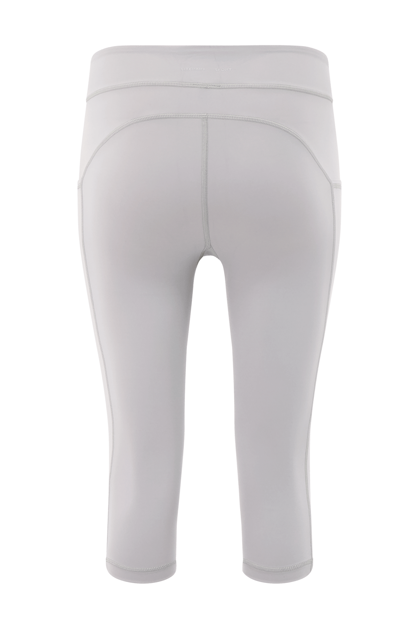 Literary Sport | Lena Womens Capri Length Running Tight - Steel Silver Grey