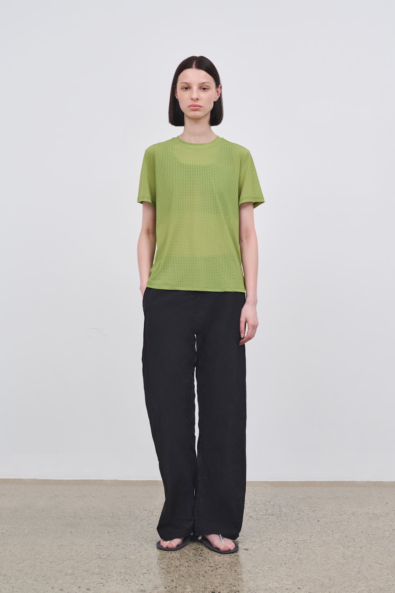 Literary Sport | Womens Magda Perforated Run T-Shirt in Verdant Green