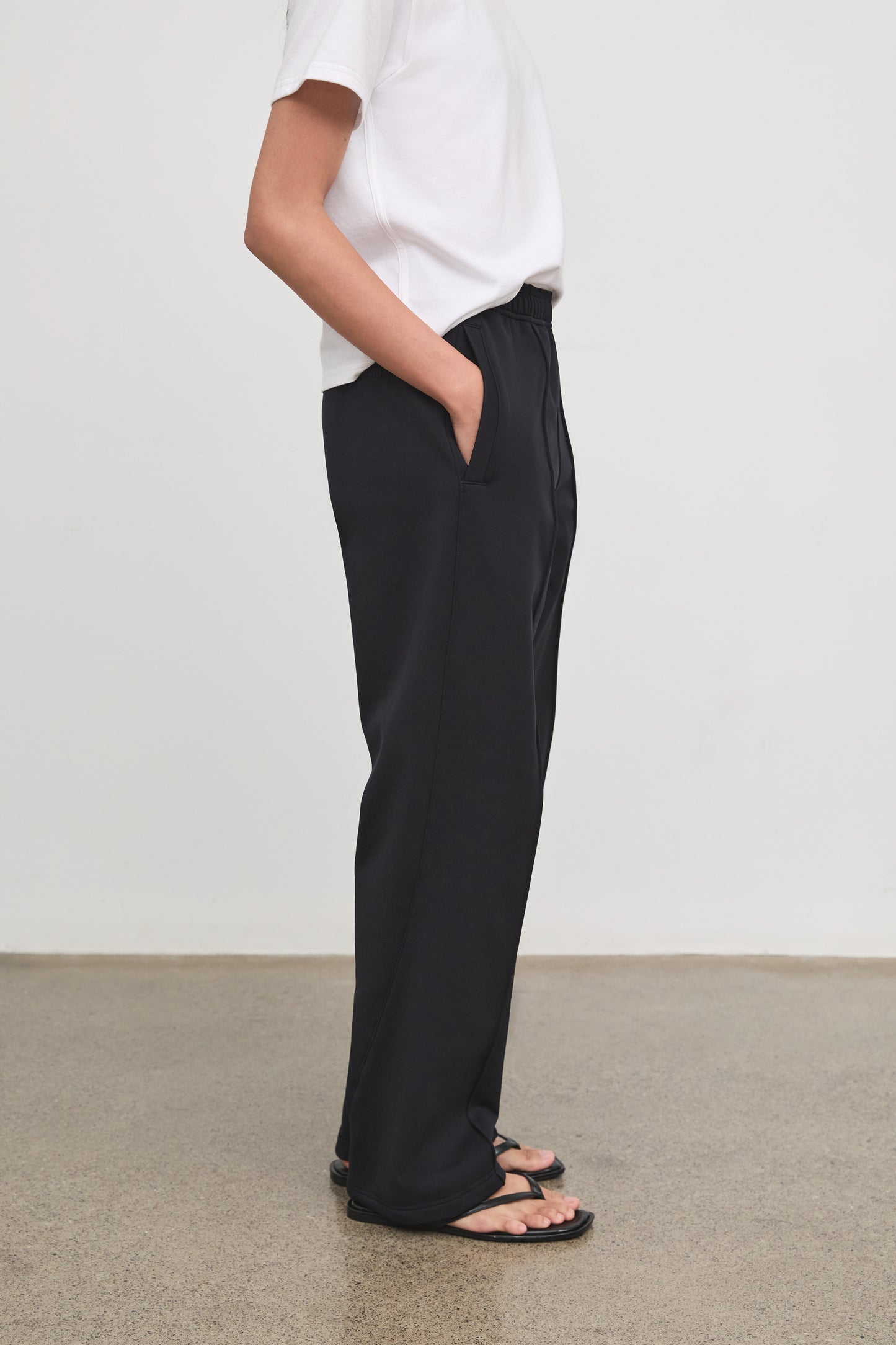 Literary Sport - Emi Womens Track Pant - Black - Side