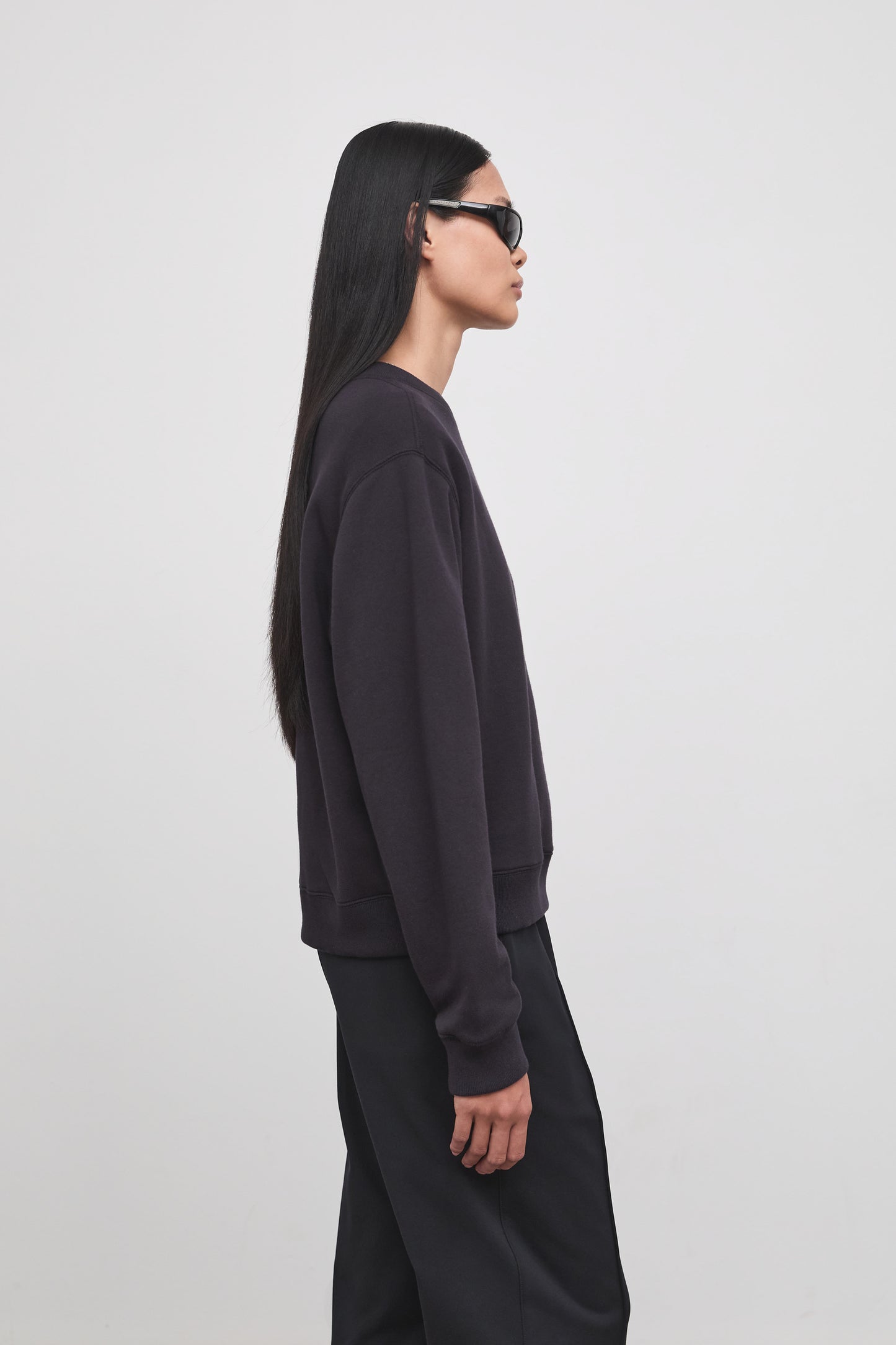 Literary Sport - Howe Womens  Crewenck Sweatshirt - Washed Black - Side