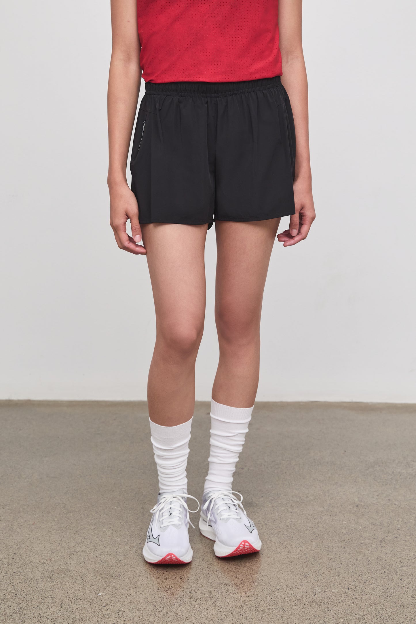 Literary Sport - Li Womens Running Short with Brief - Black - Front