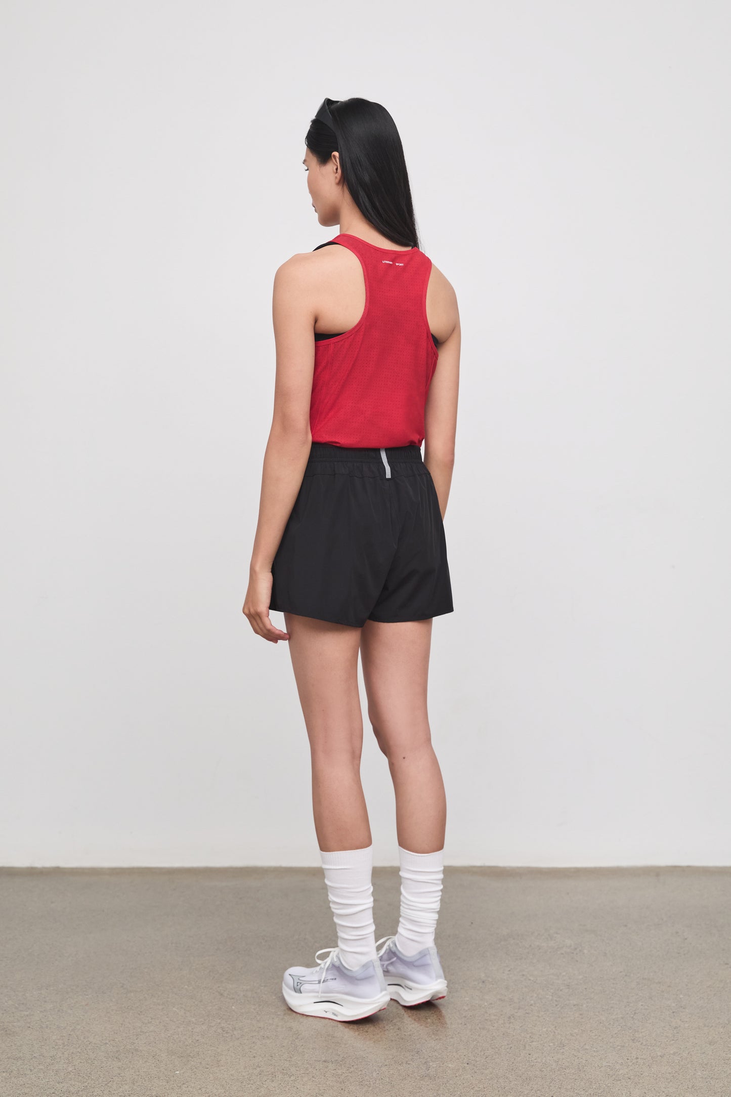 Literary Sport - Li Womens Running Short with Brief - Black - Back