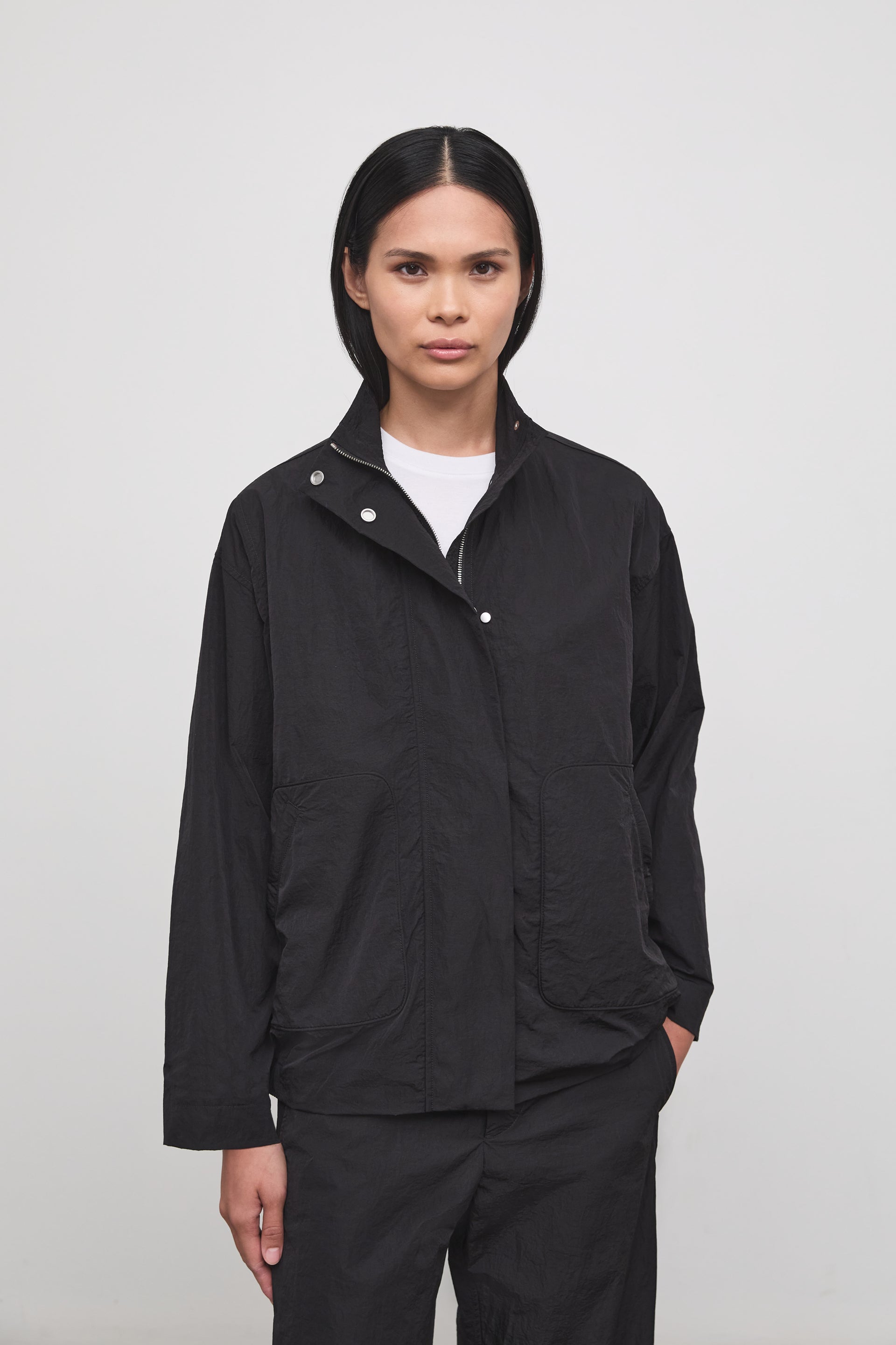 Literary Sport - Louise Womens Jacket - Black - Front Closeup