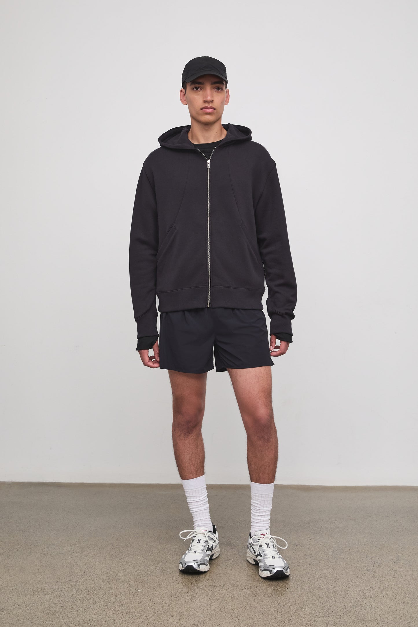 Literary Sport - Marcus Mens Running Short with Brief - Night Dark Navy - Front