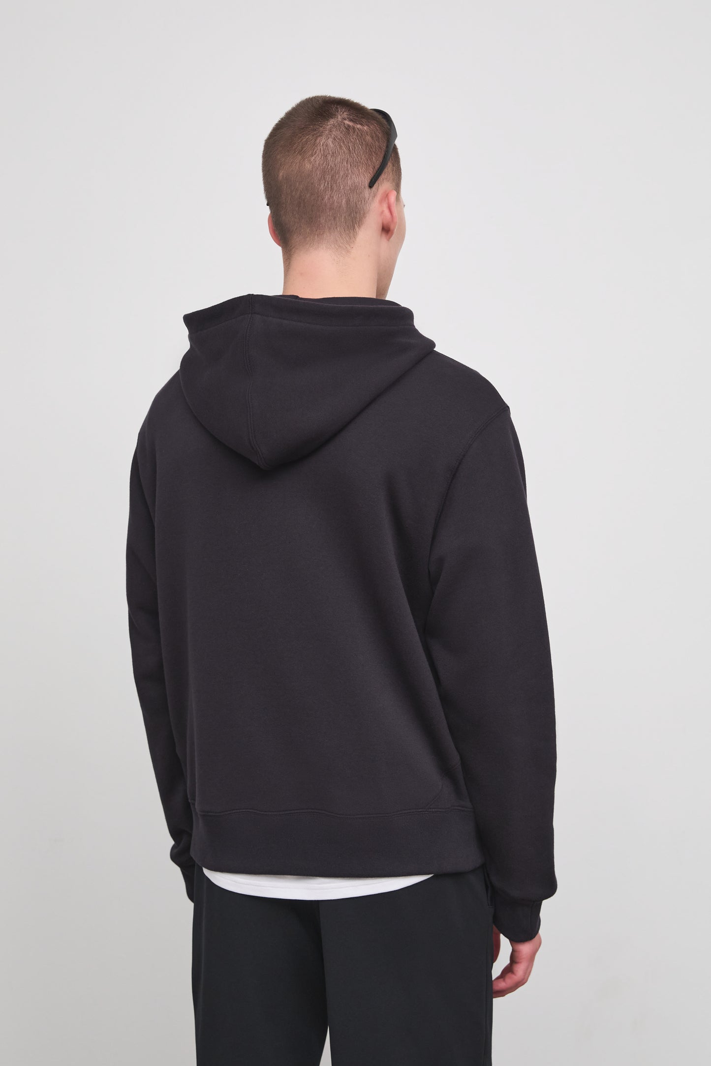 Literary Sport | Nell Mens Zip-Up Hoodie - Washed Black - Back