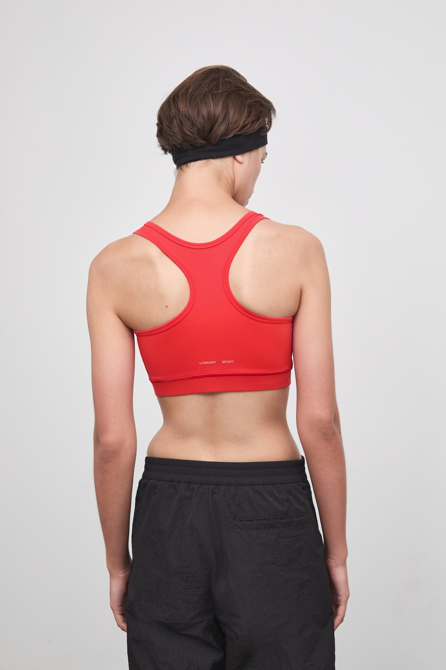 Literary Sport - O'Hara Womens Medium Impact Sports Bra - Scarlet Bright Red - Back
