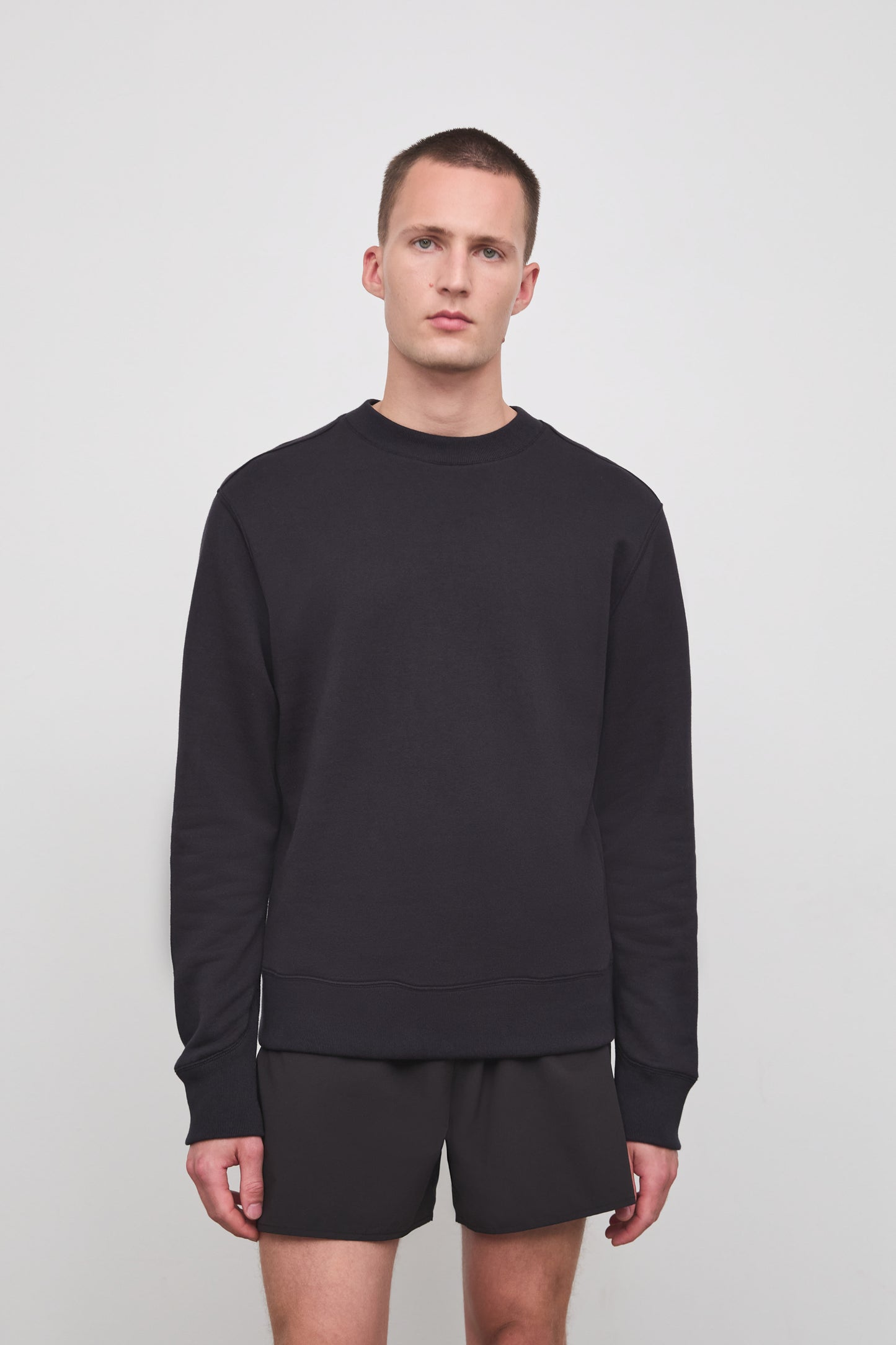 Literary Sport - Mens Paz Crewneck Sweatshirt - Washed Black- Front Closeup