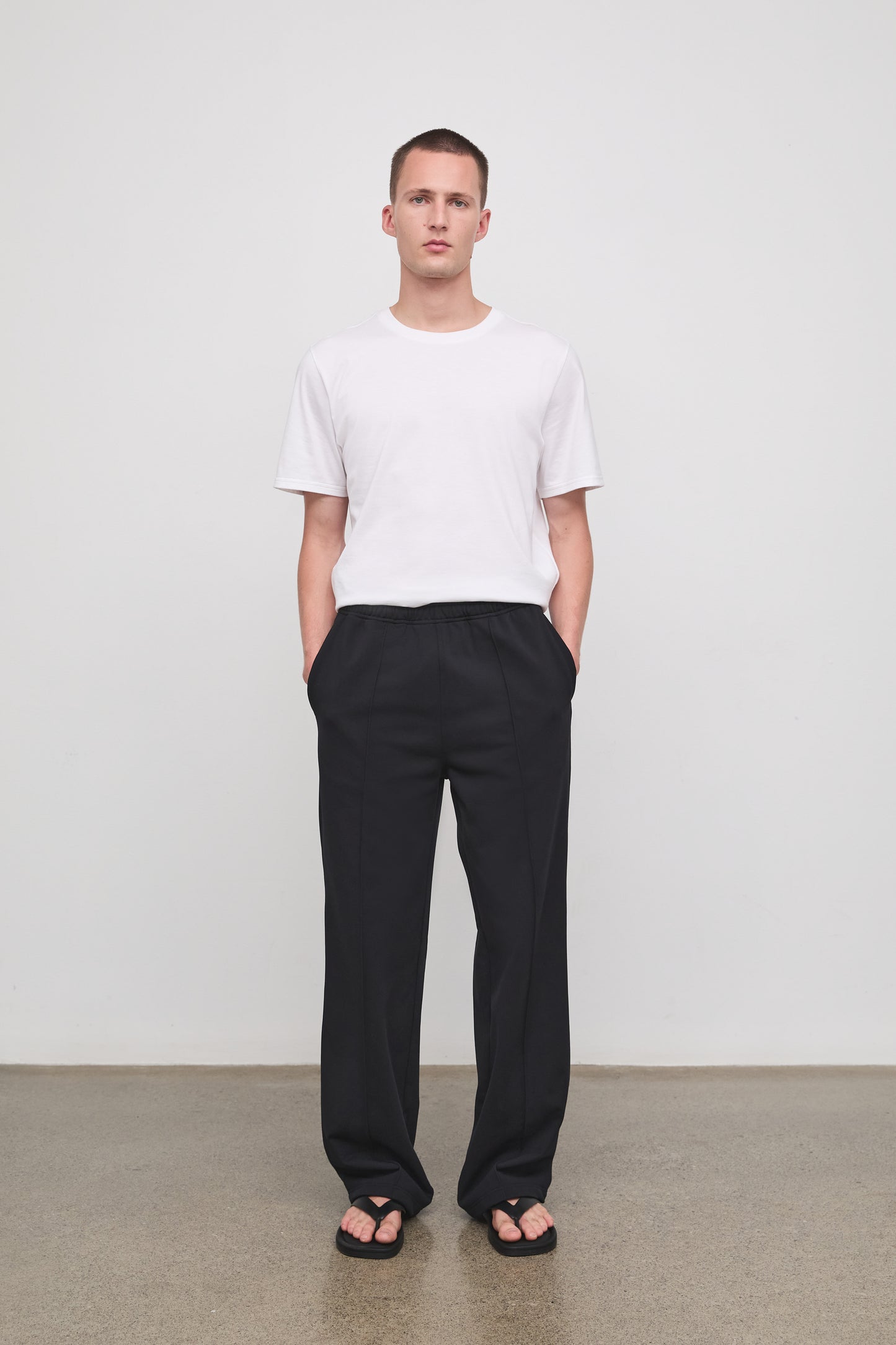 Literary Sport - Wole Mens Track Pant - Black - Front