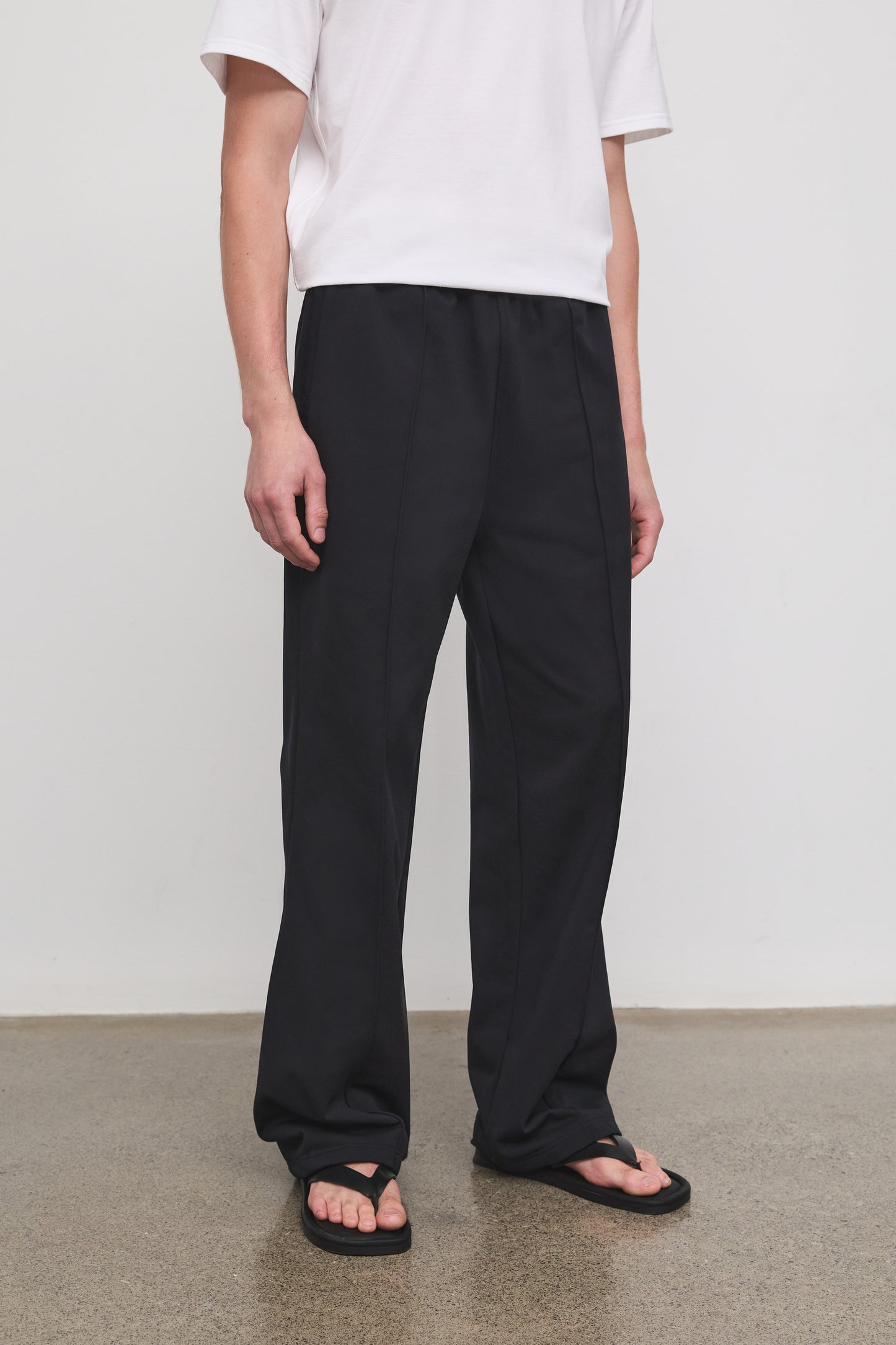 Literary Sport - Wole Mens Track Pant - Black - Front