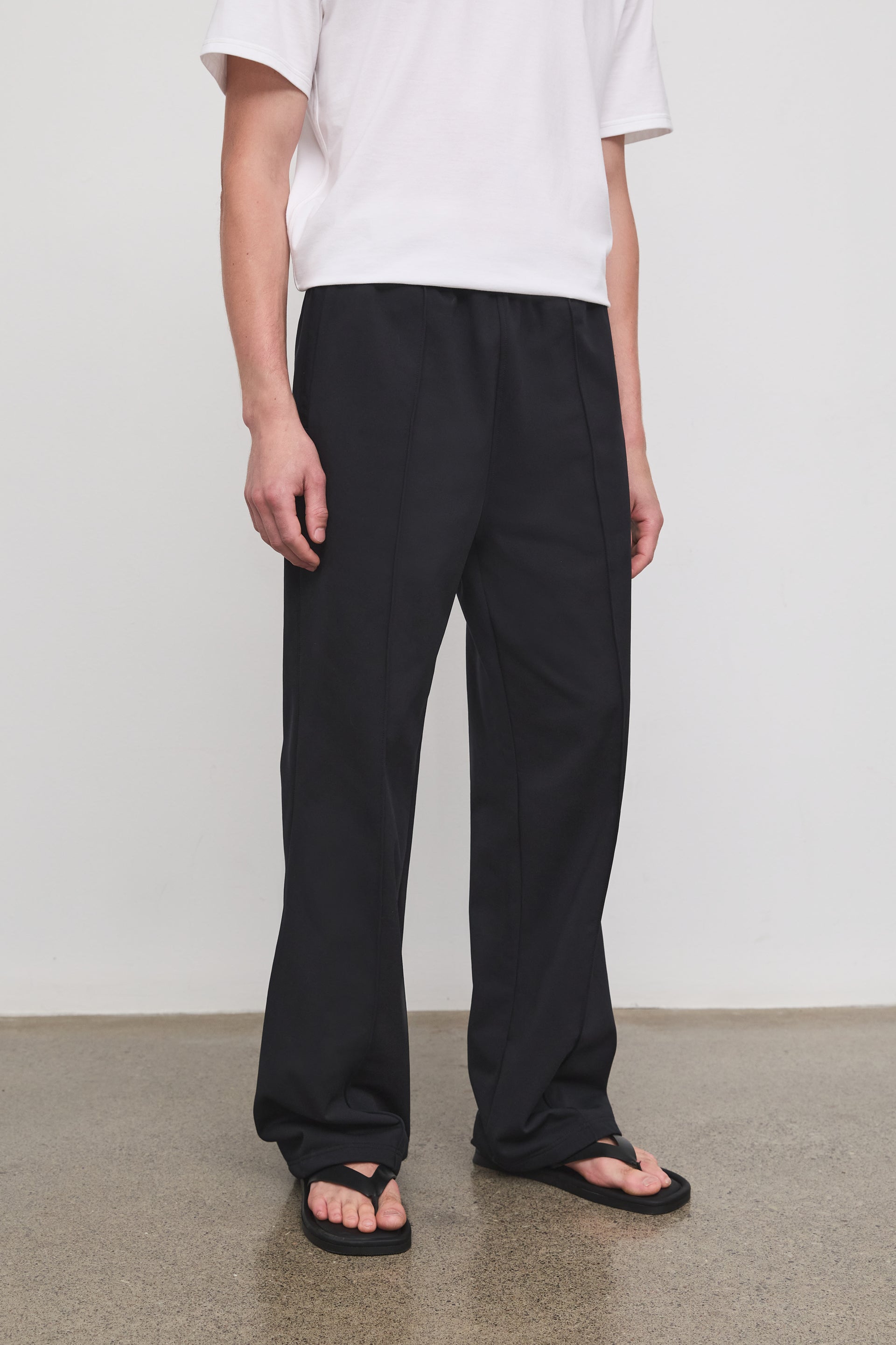 Literary Sport - Wole Mens Track Pant - Black - Front