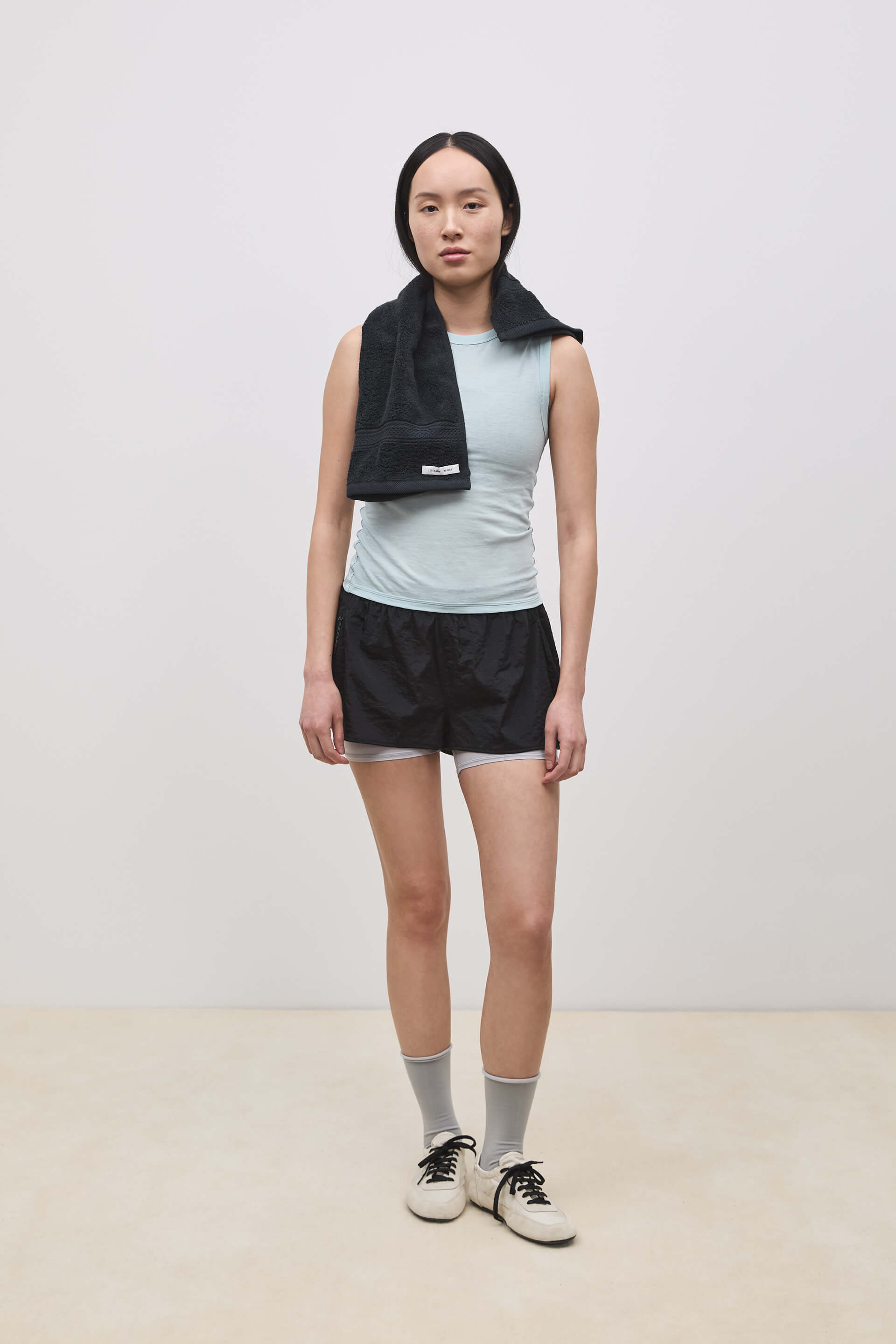Literary Sport | Joan Womens Twist Fitted Tank Top - Mist Light Blue