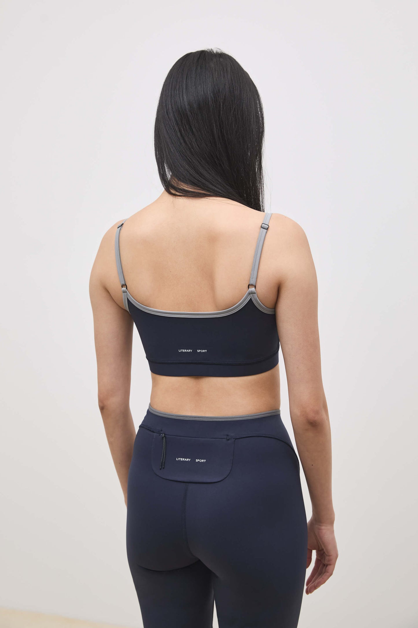 Literary Sport | Nora Womens Low Impact Sports Bra - Washed Navy