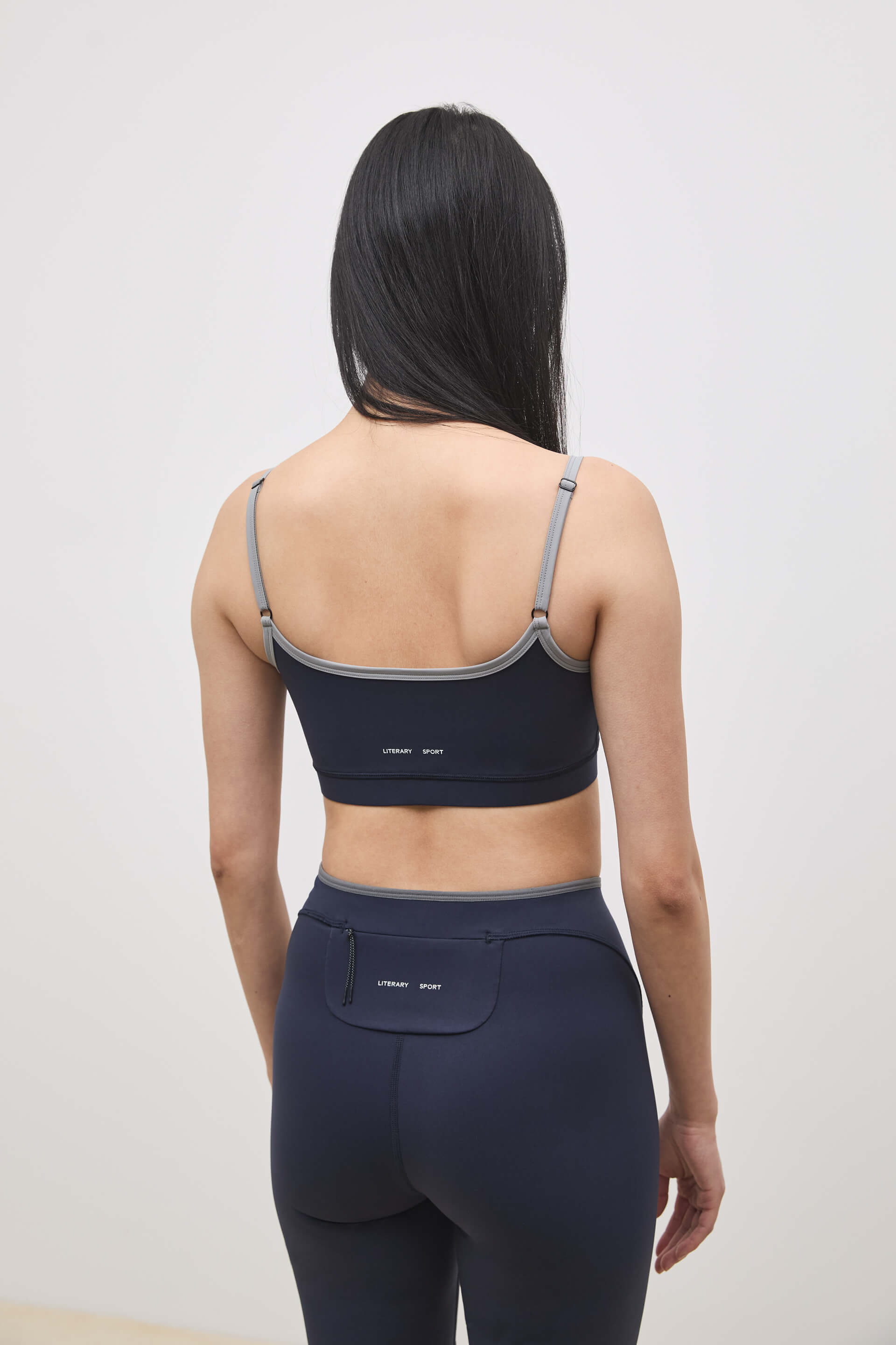 Literary Sport | Nora Womens Low Impact Sports Bra - Washed Navy