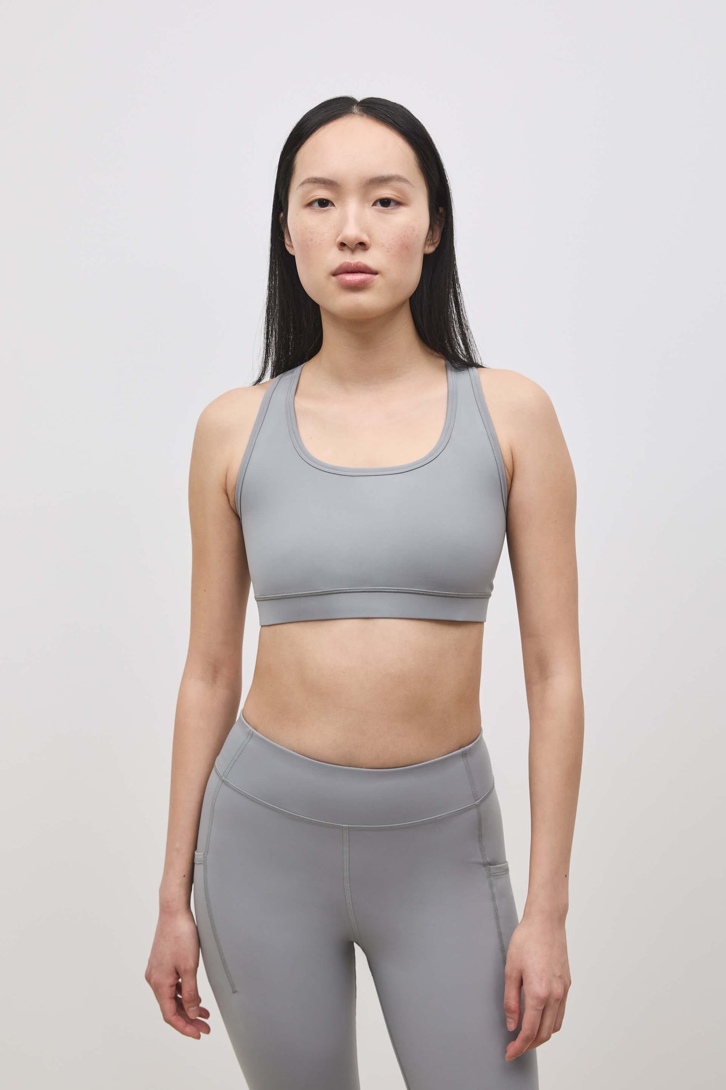 Literary Sport - O'Hara Womens Medium Impact Sports Bra - Steel