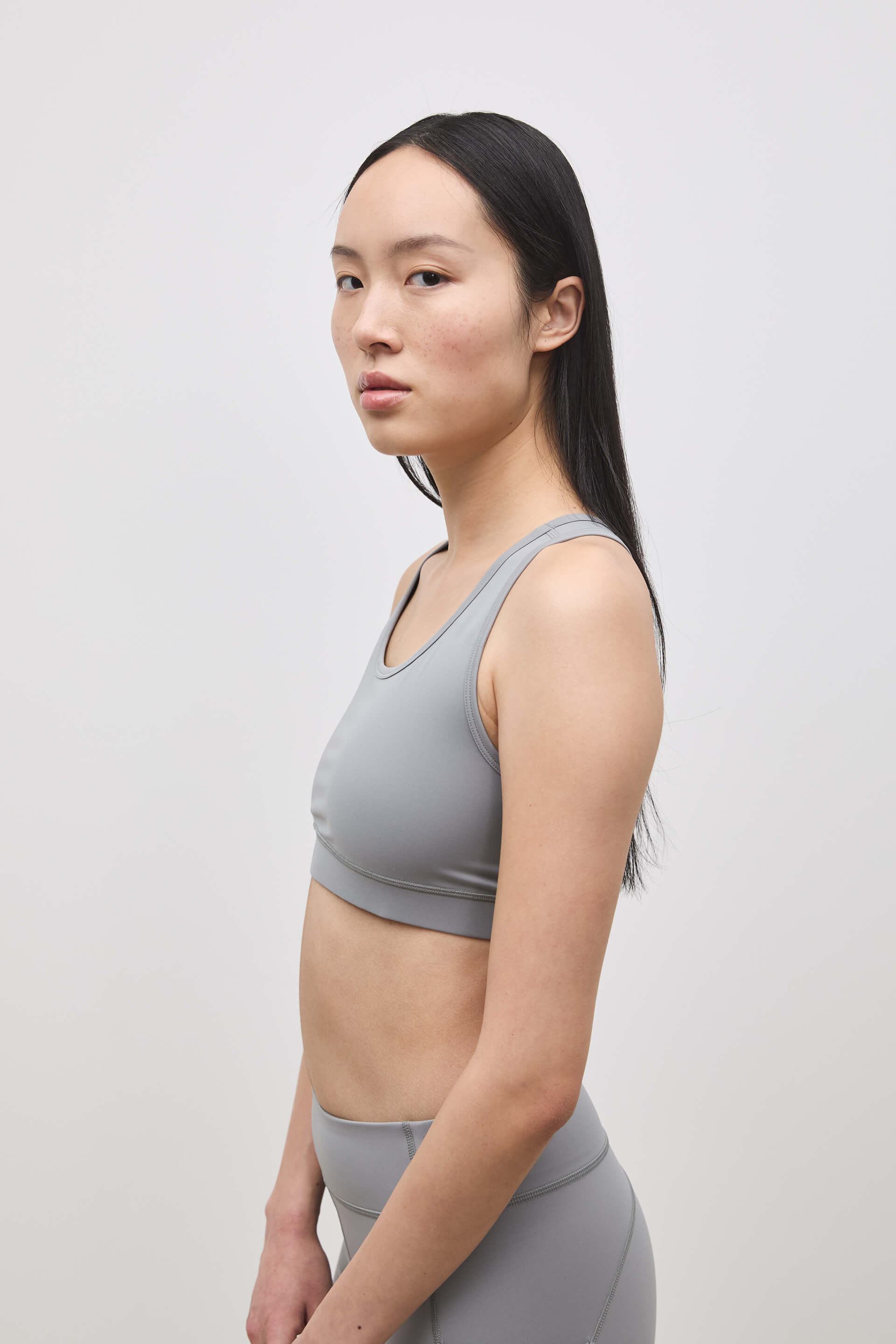 Literary Sport - O'Hara Womens Medium Impact Sports Bra - Steel