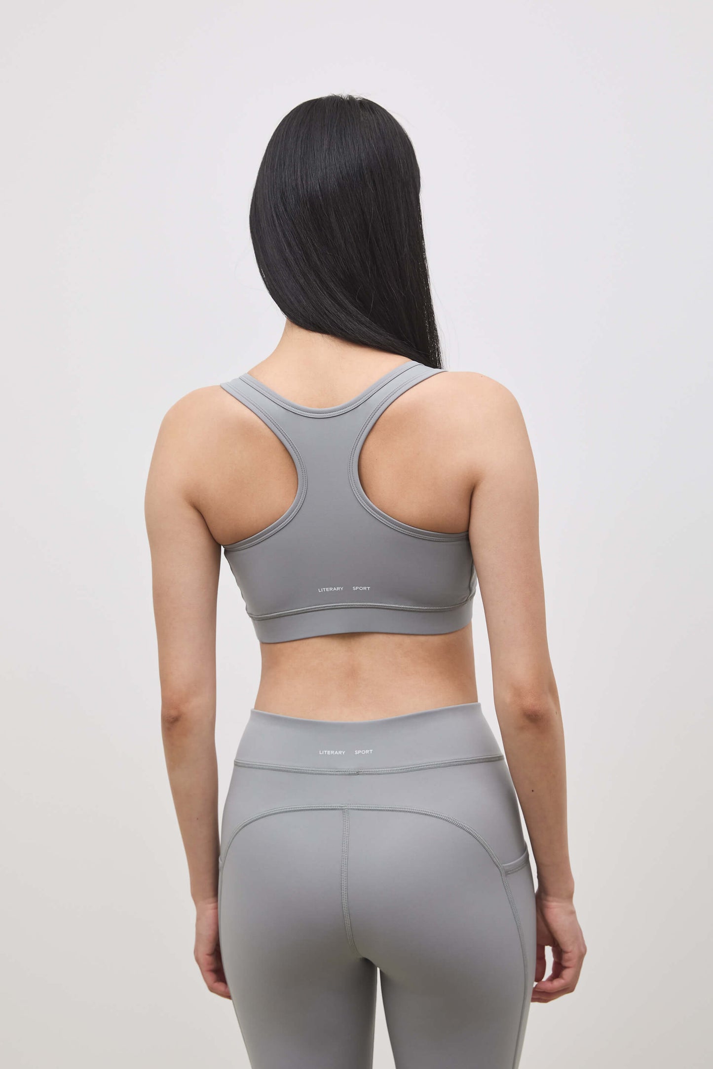 Literary Sport - O'Hara Womens Medium Impact Sports Bra - Steel
