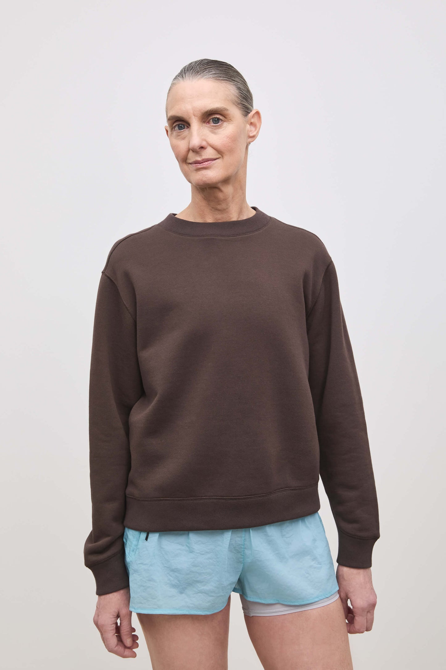 Literary Sport - Howe Womens  Crewneck Sweatshirt - Ash Dark Brown