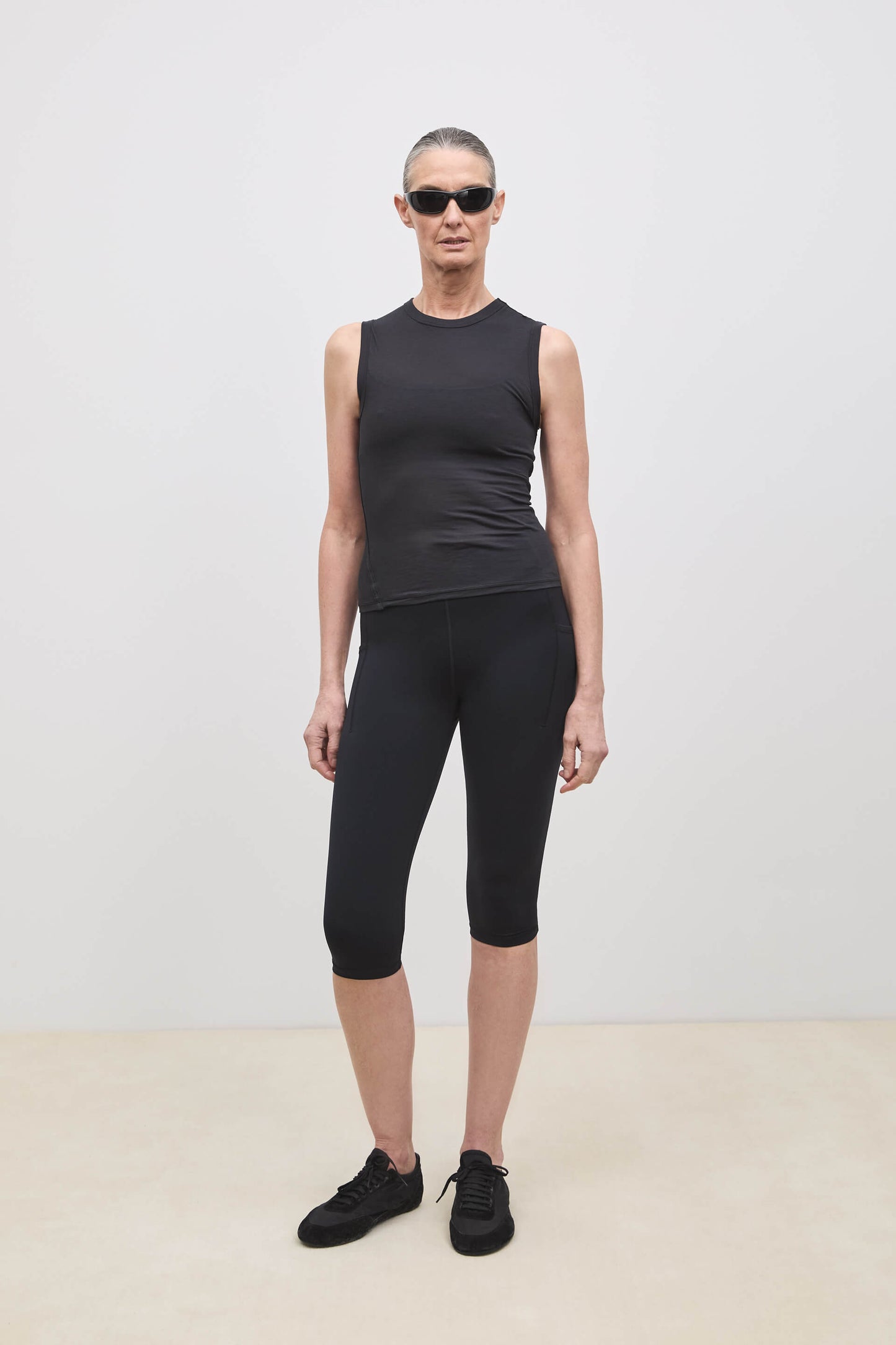 Literary Sport | Joan Womens Twist Fitted Tank Top - Washed Black
