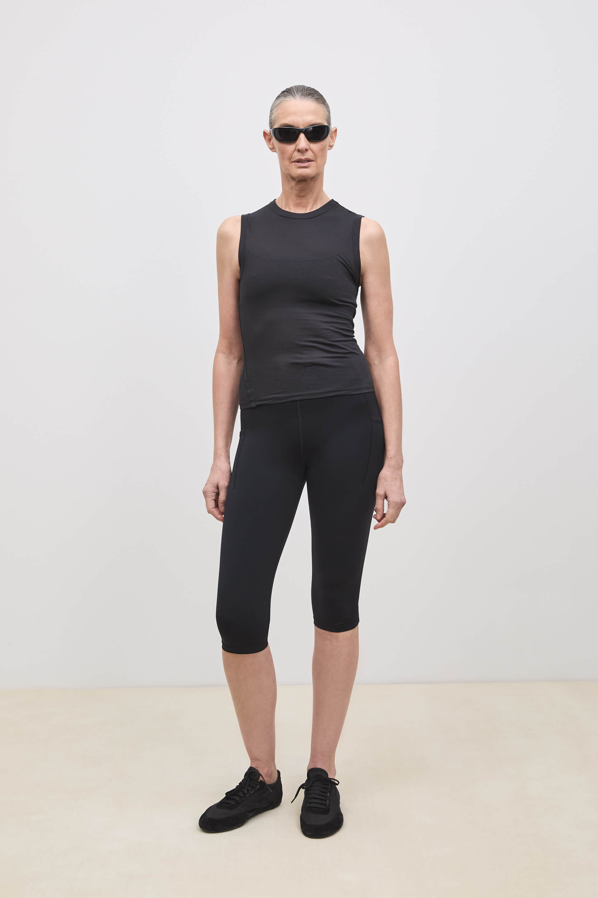 Literary Sport | Joan Womens Twist Fitted Tank Top - Washed Black