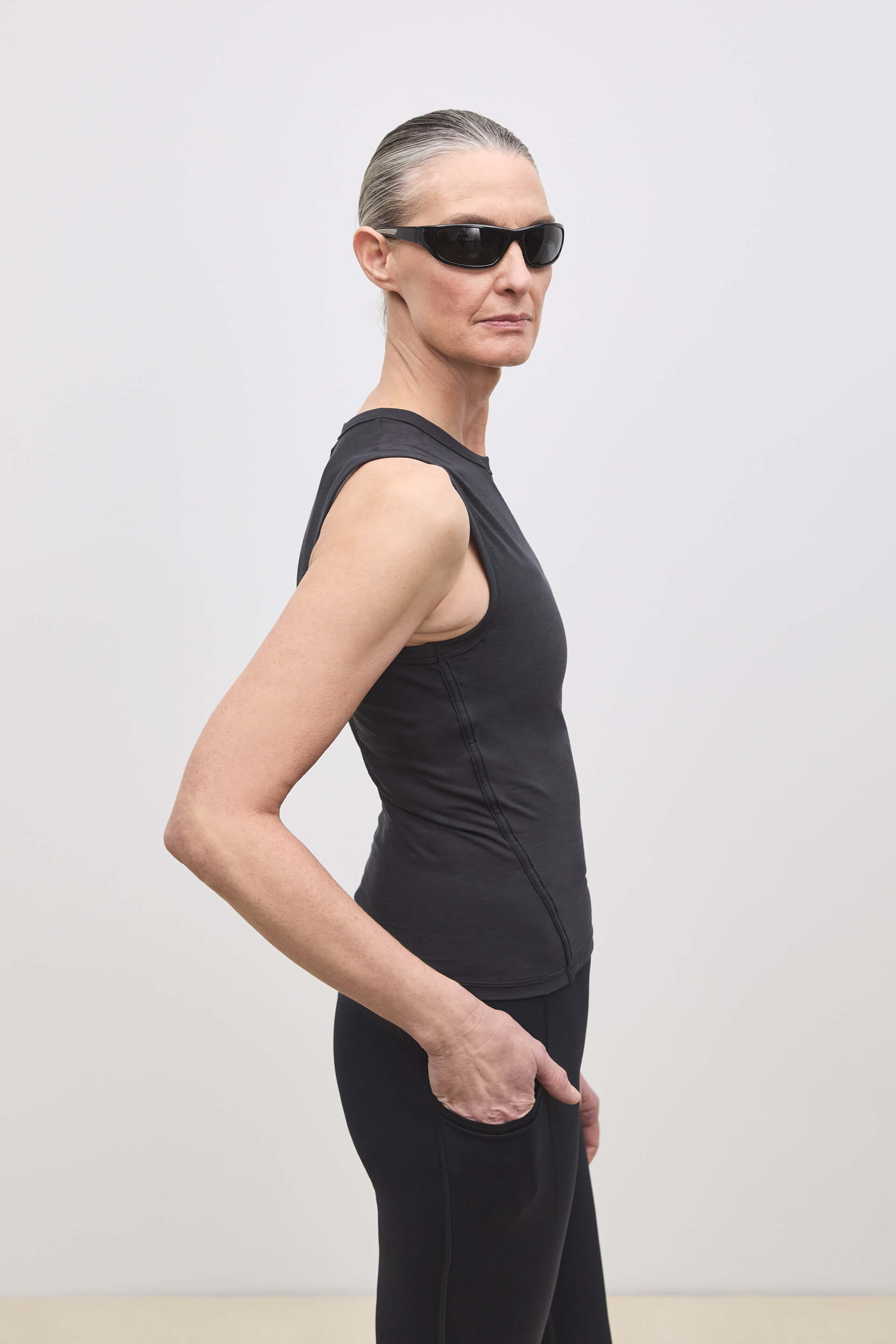 Literary Sport | Joan Womens Twist Fitted Tank Top - Washed Black