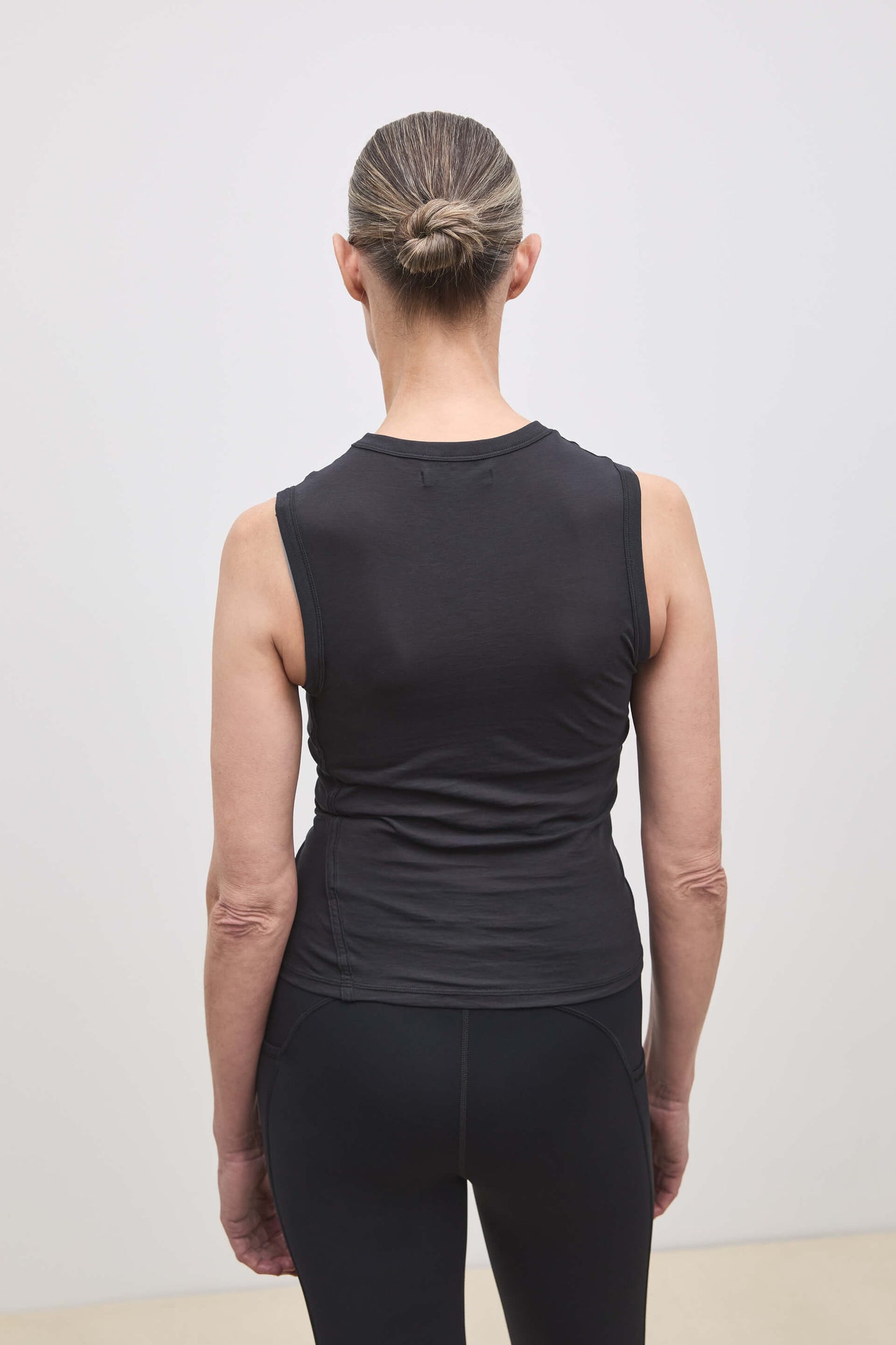 Literary Sport | Joan Womens Twist Fitted Tank Top - Washed Black