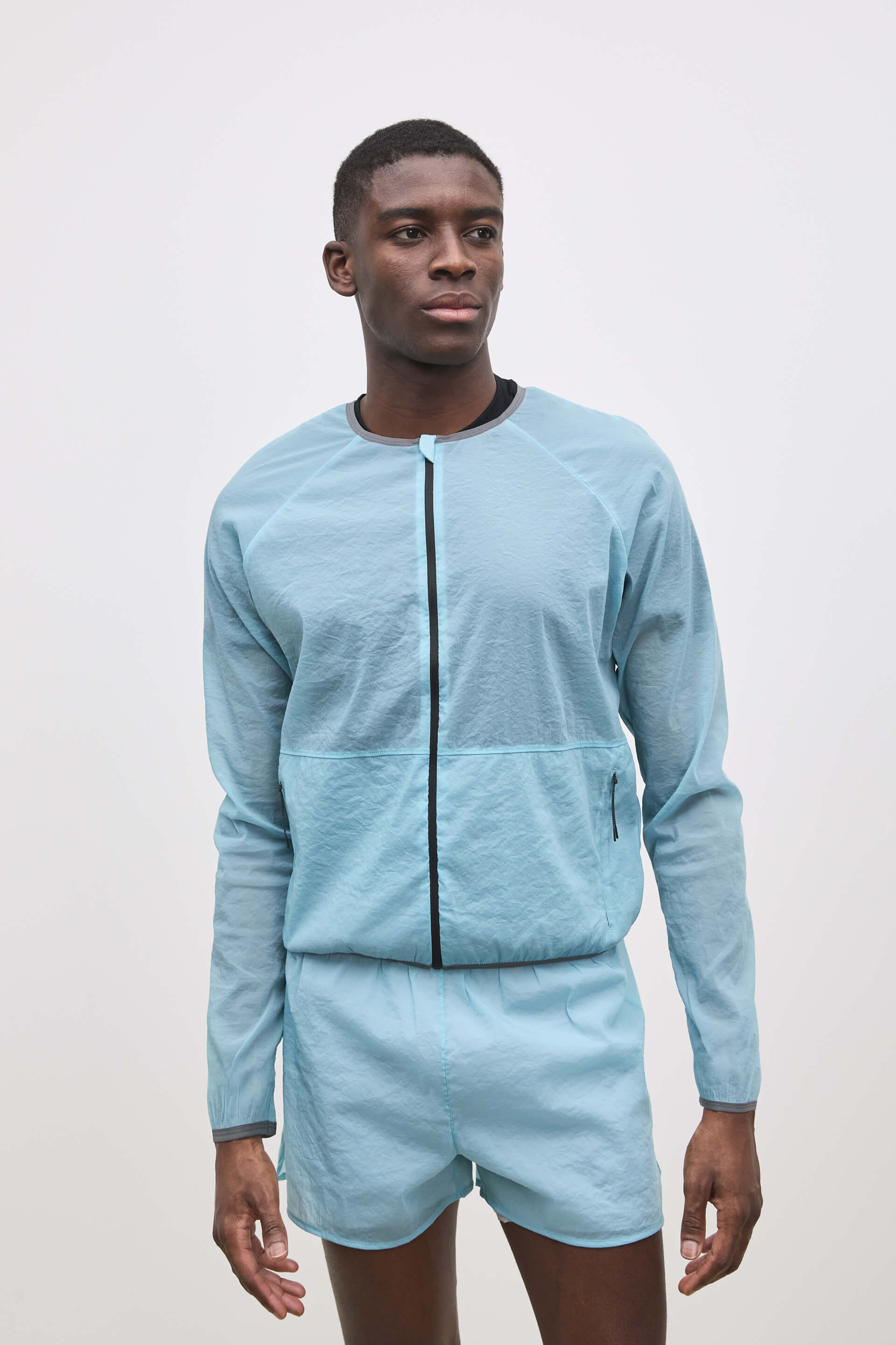 Literary Sport | Leo Mens Lightweight Running Jacket - Mist Light Blue