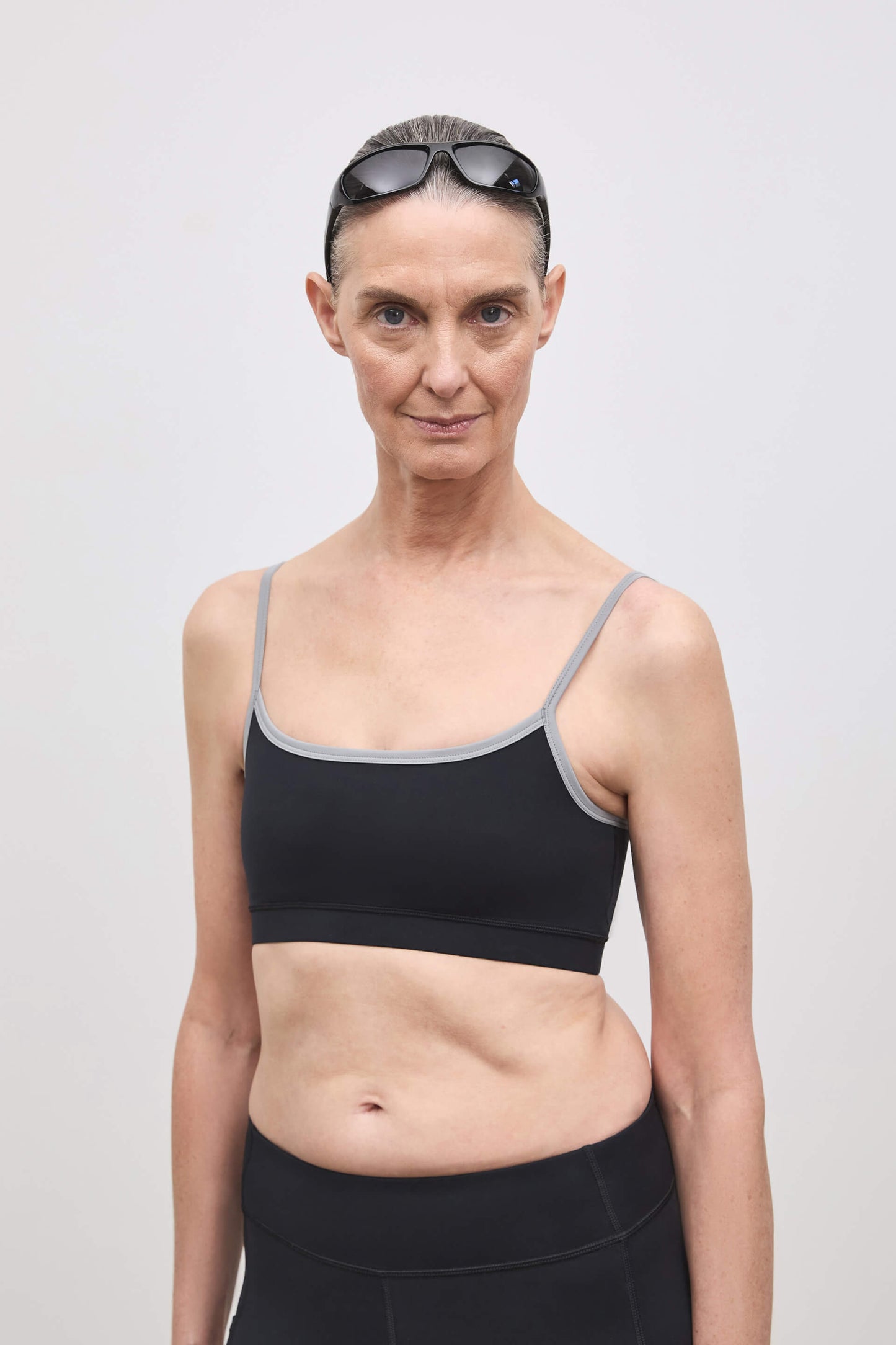 Literary Sport | Nora Womens Low Impact Sports Bra - Black with Steel