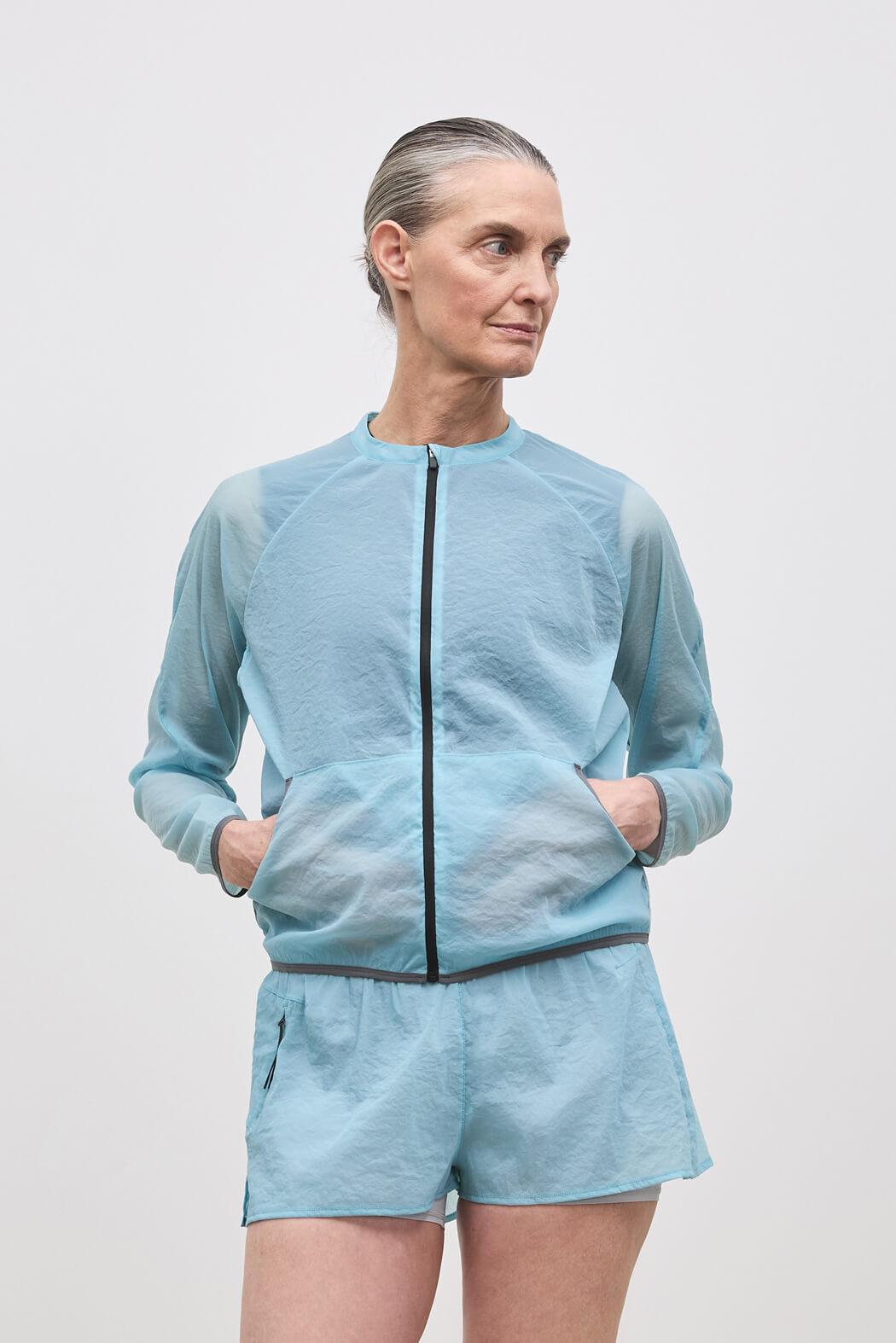 Literary Sport | Tove Womens Lightweight Running Jacket - Mist Light Blue