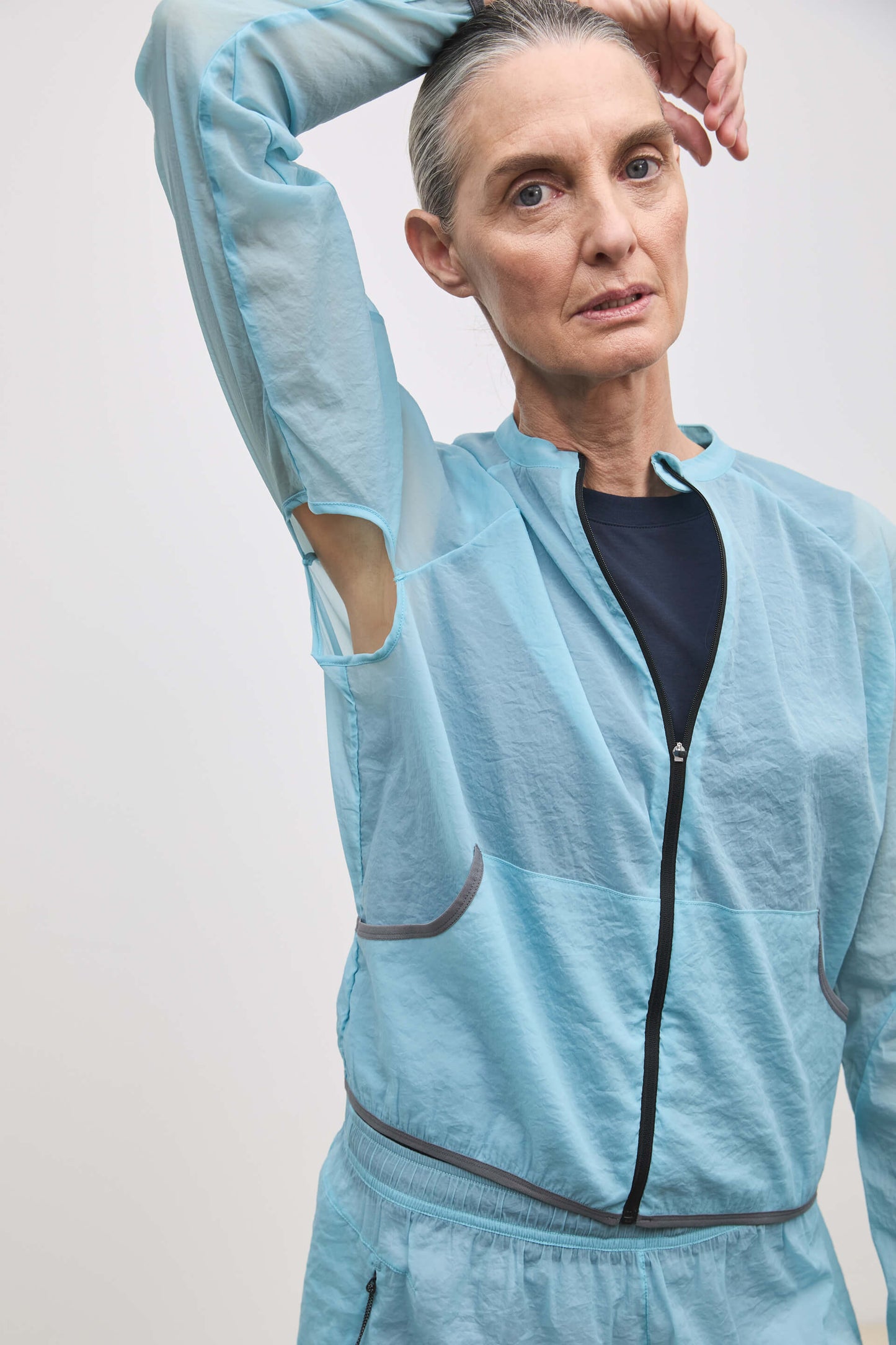 Literary Sport | Tove Womens Lightweight Running Jacket - Mist Light Blue