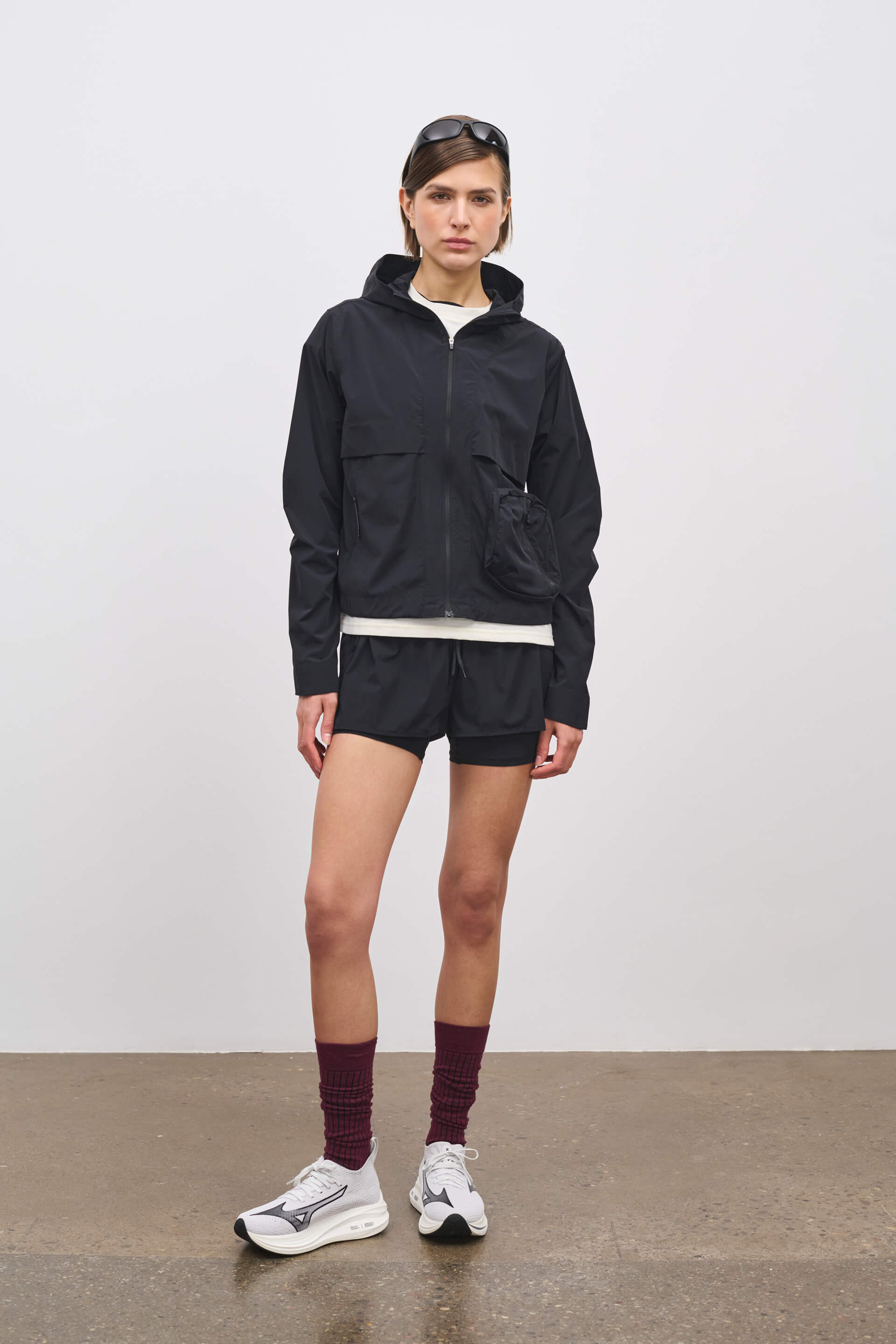 Literary Sport | Adrienne Womens Packable Running Jacket in Black