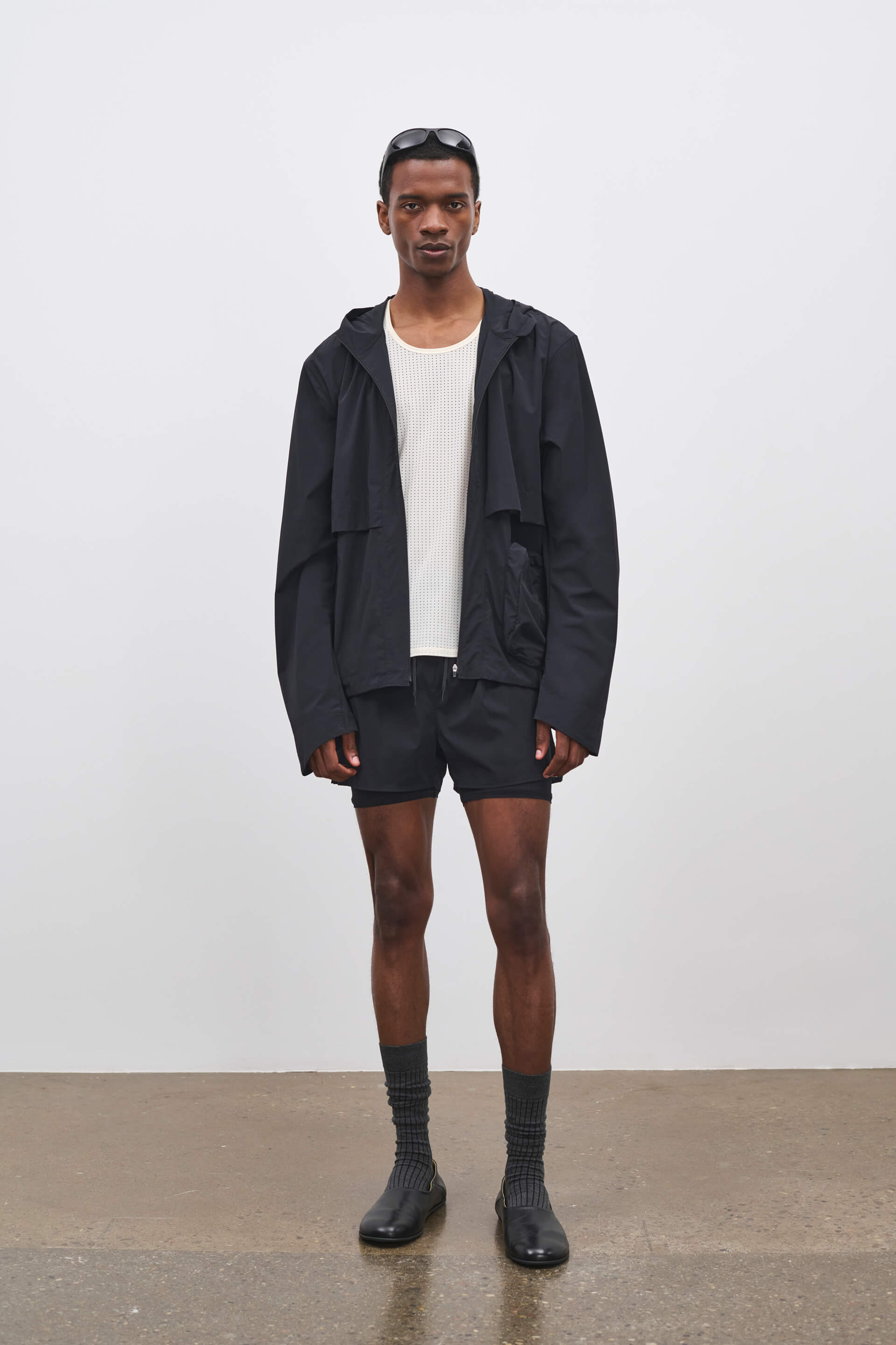 Literary Sport - Ashbery Mens Packable Running Jacket - Black - Front