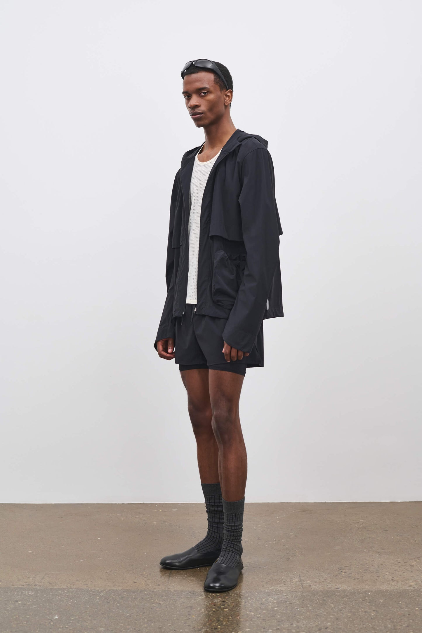 Literary Sport - Ashbery Mens Packable Running Jacket - Black - Front
