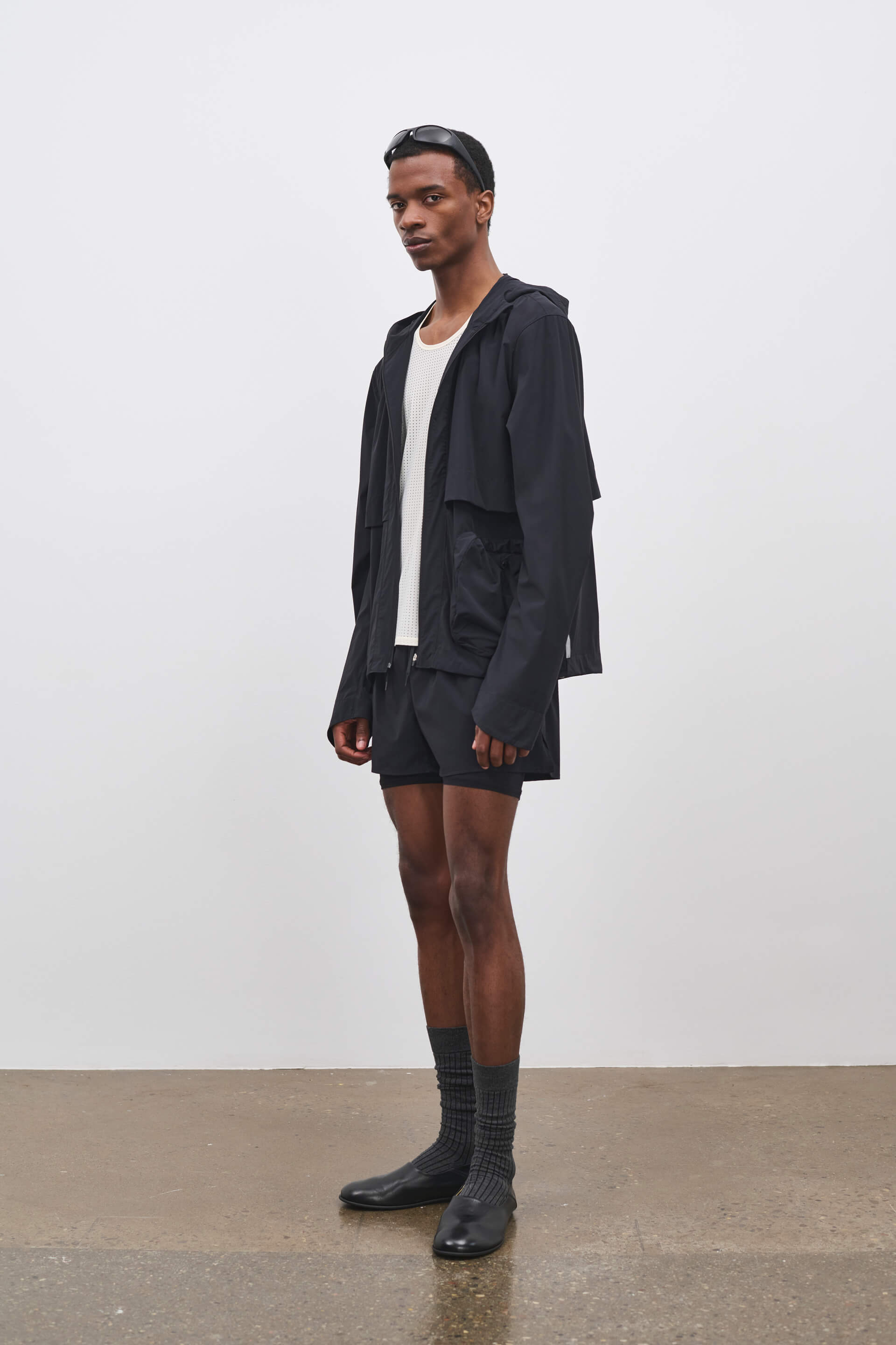 Literary Sport - Ashbery Mens Packable Running Jacket - Black - Front