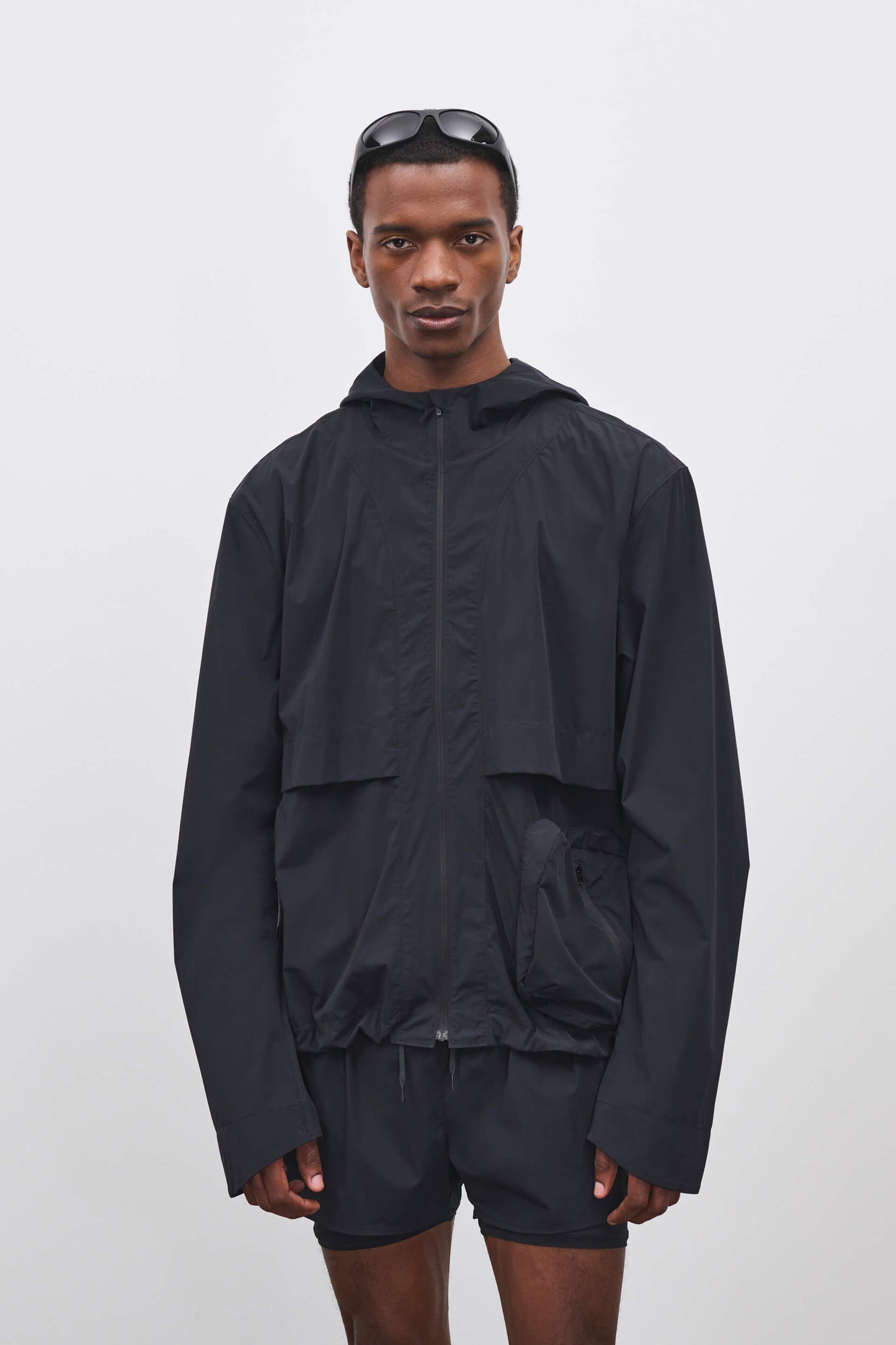 Literary Sport - Ashbery Mens Packable Running Jacket - Black - Front
