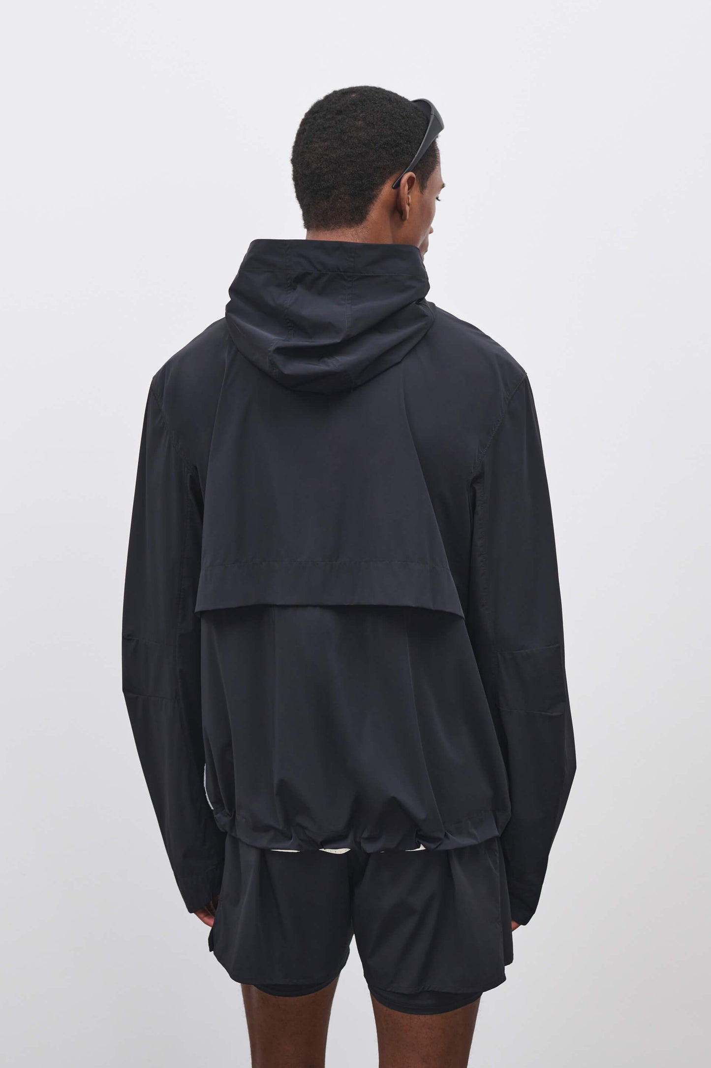 Literary Sport - Ashbery Mens Packable Running Jacket - Black - Back