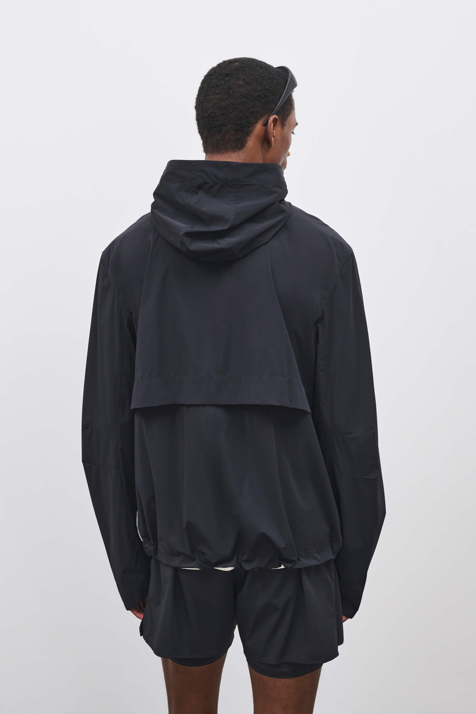 Literary Sport - Ashbery Mens Packable Running Jacket - Black - Back