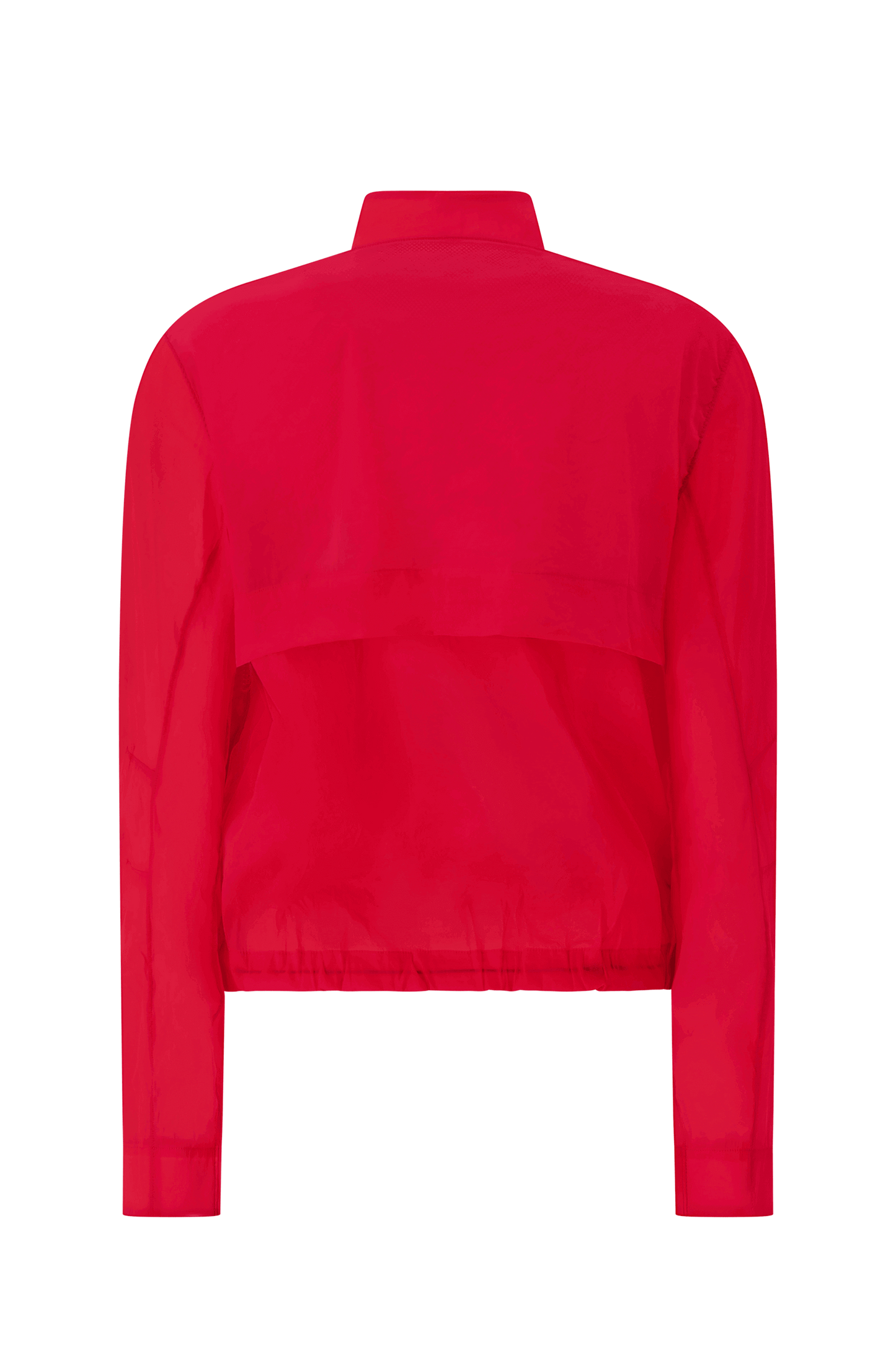 Literary Sport - Womens Celeste Packable Running Jacket with Strand Collar - Scarlet Red