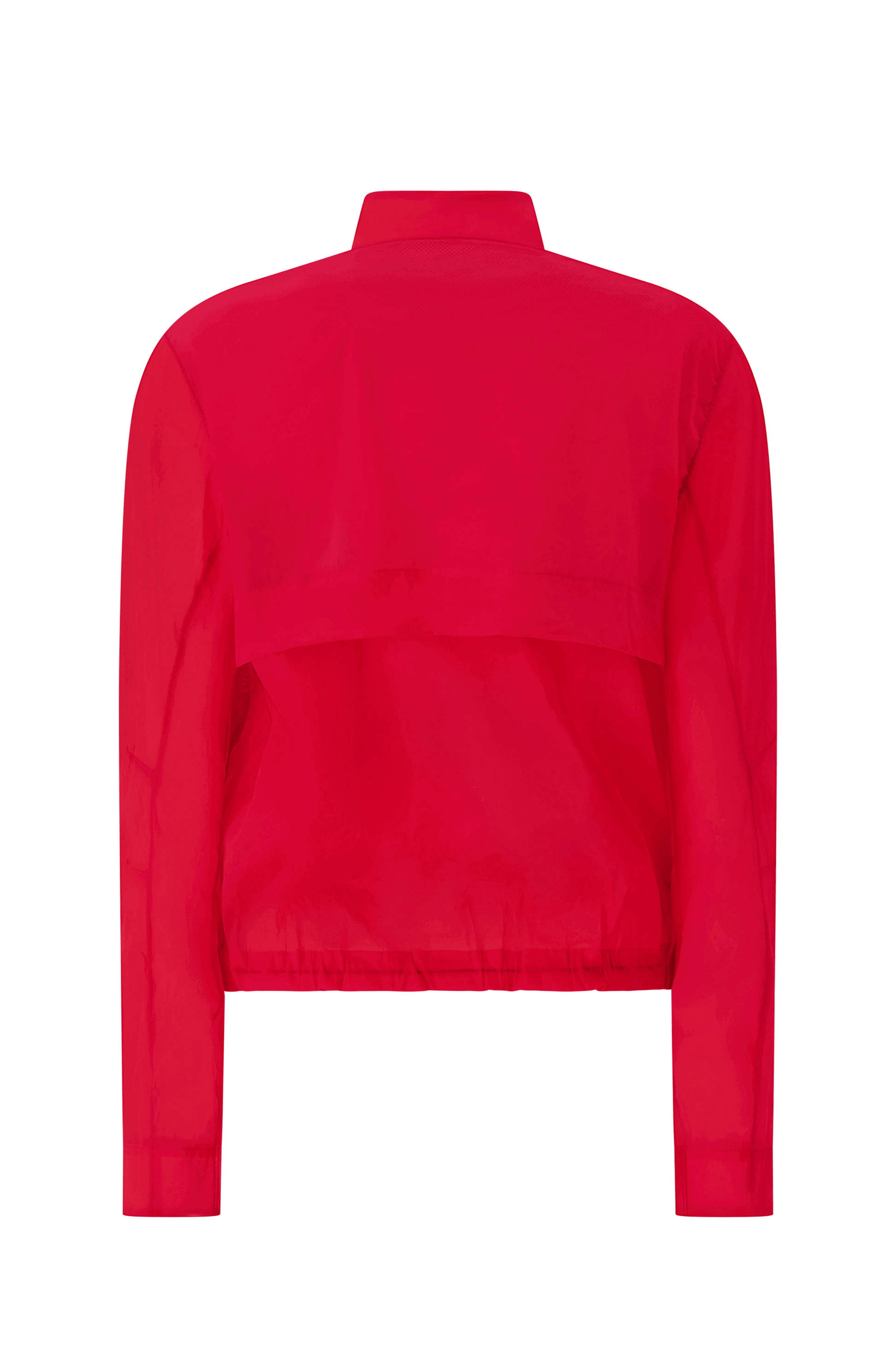 Literary Sport - Womens Celeste Packable Running Jacket with Strand Collar - Scarlet Red