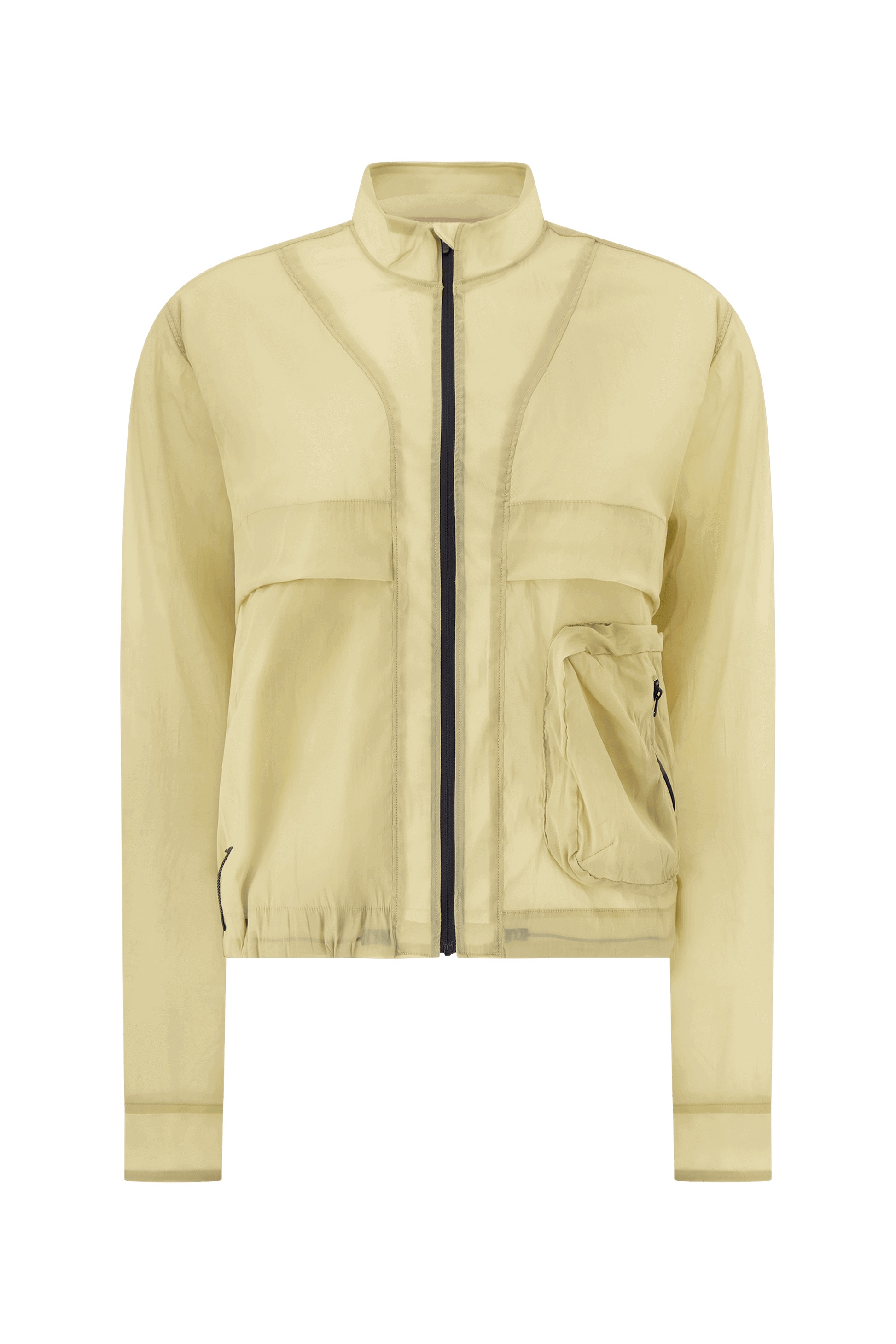 Literary Sport - Womens Celeste Packable Running Jacket with Strand Collar - Tan