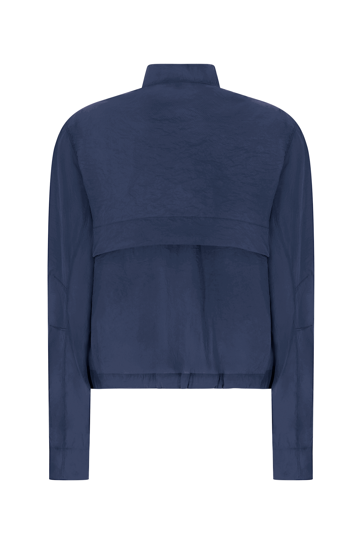 Literary Sport - Womens Celeste Packable Running Jacket with Strand Collar - Night Dark Blue