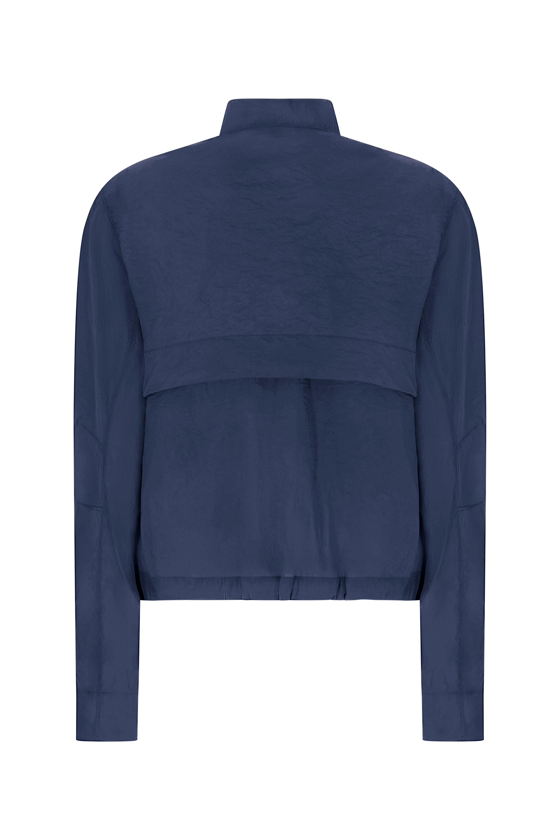 Literary Sport - Womens Celeste Packable Running Jacket with Strand Collar - Night Dark Blue