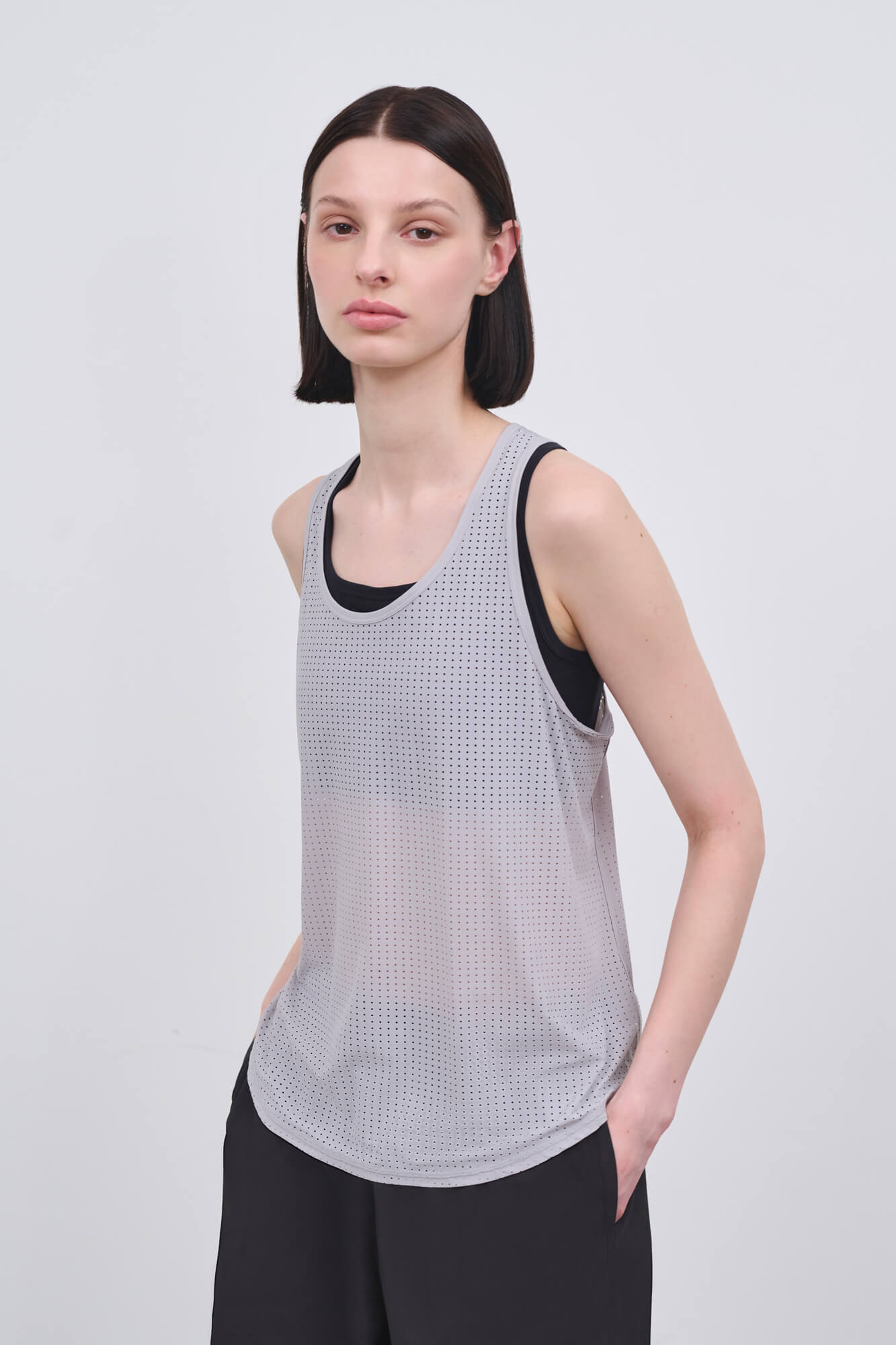Literary Sport | Leni Womens Run Tank - Steel Grey