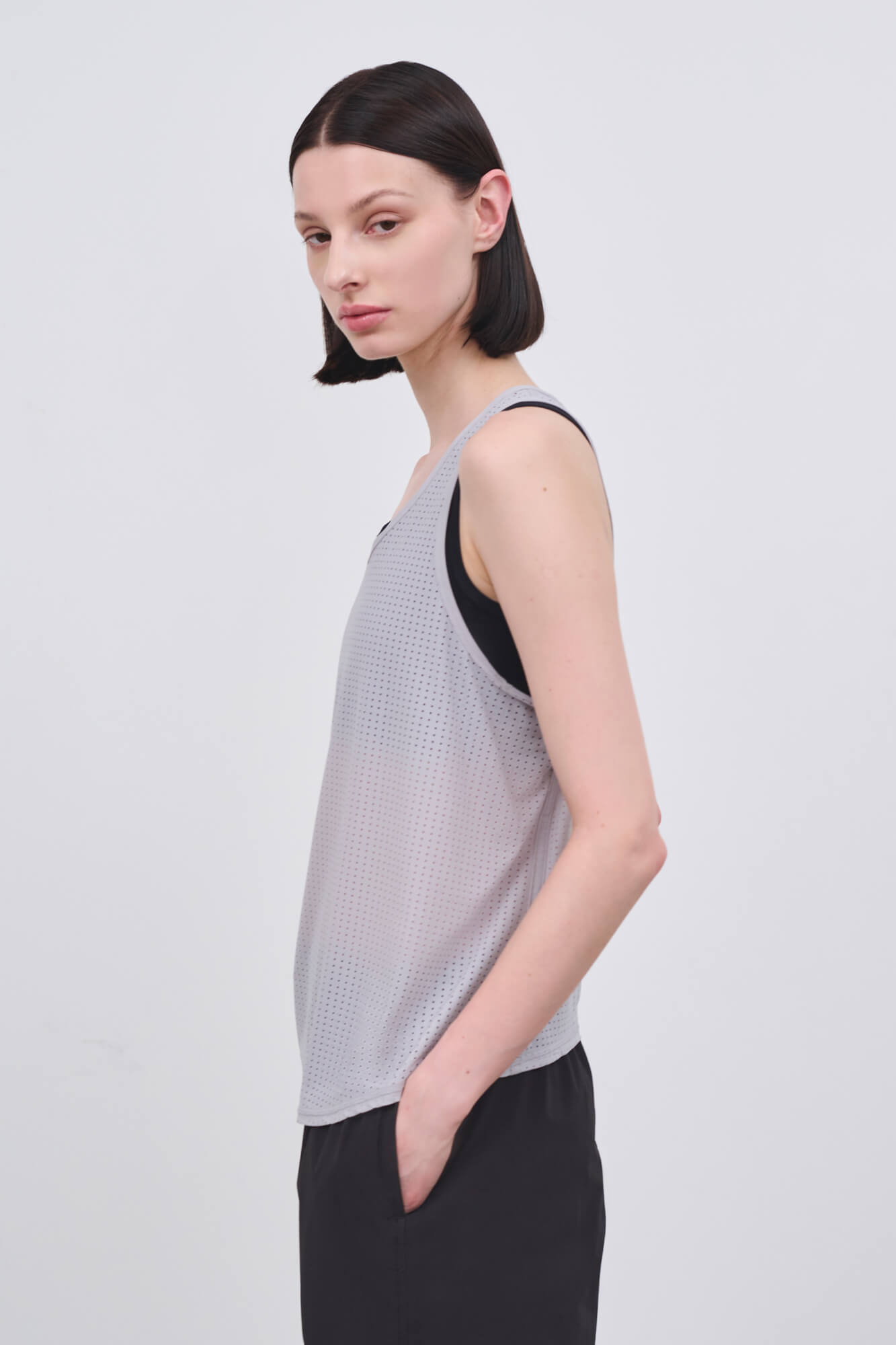 Literary Sport | Leni Womens Run Tank - Steel Grey