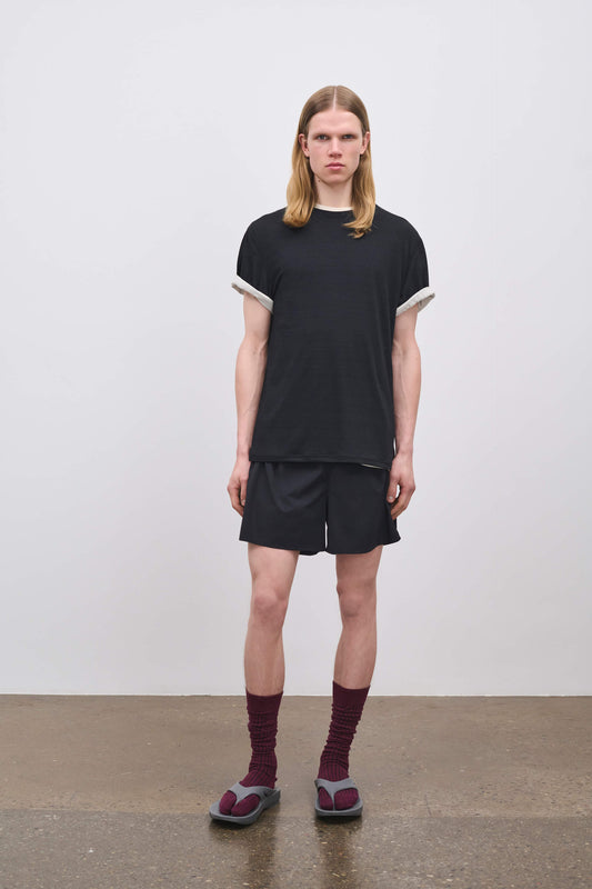 Literary Sport - Marcus Mens Running Short with Brief - Black
