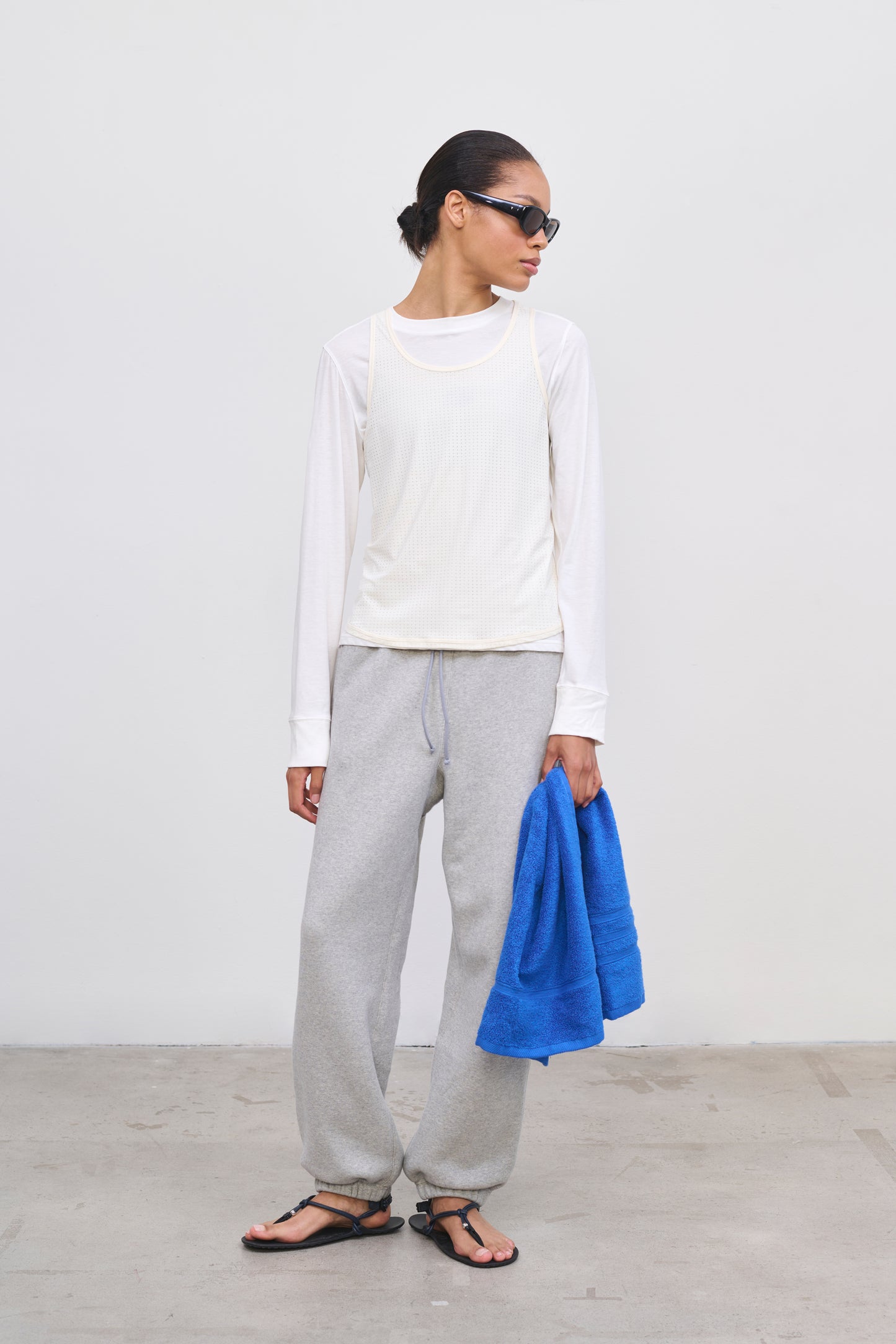 Literary Sport | Women's Oversized Long Sleeve T-Shirt - Butler Long Sleeve Shirt in White